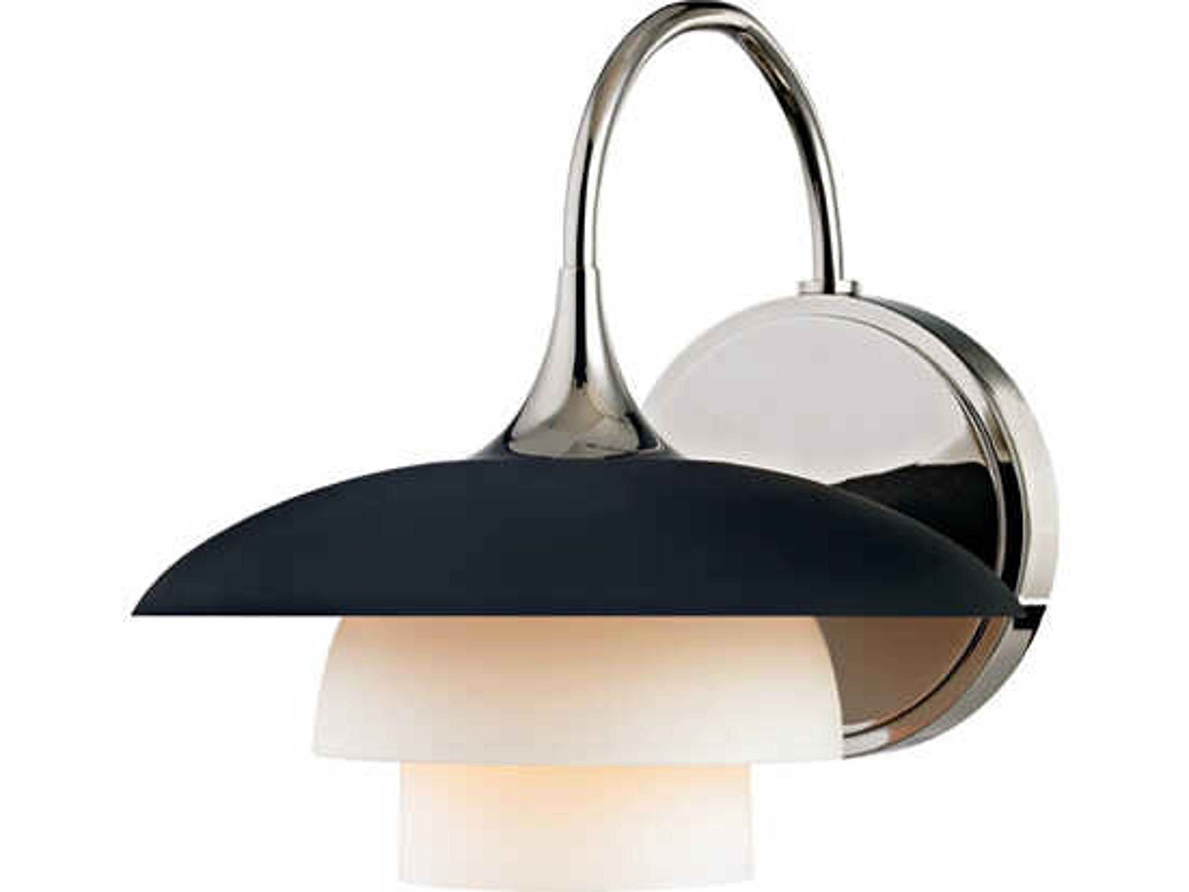 Barron 1-Light Polished Nickel Glass Wall Sconce