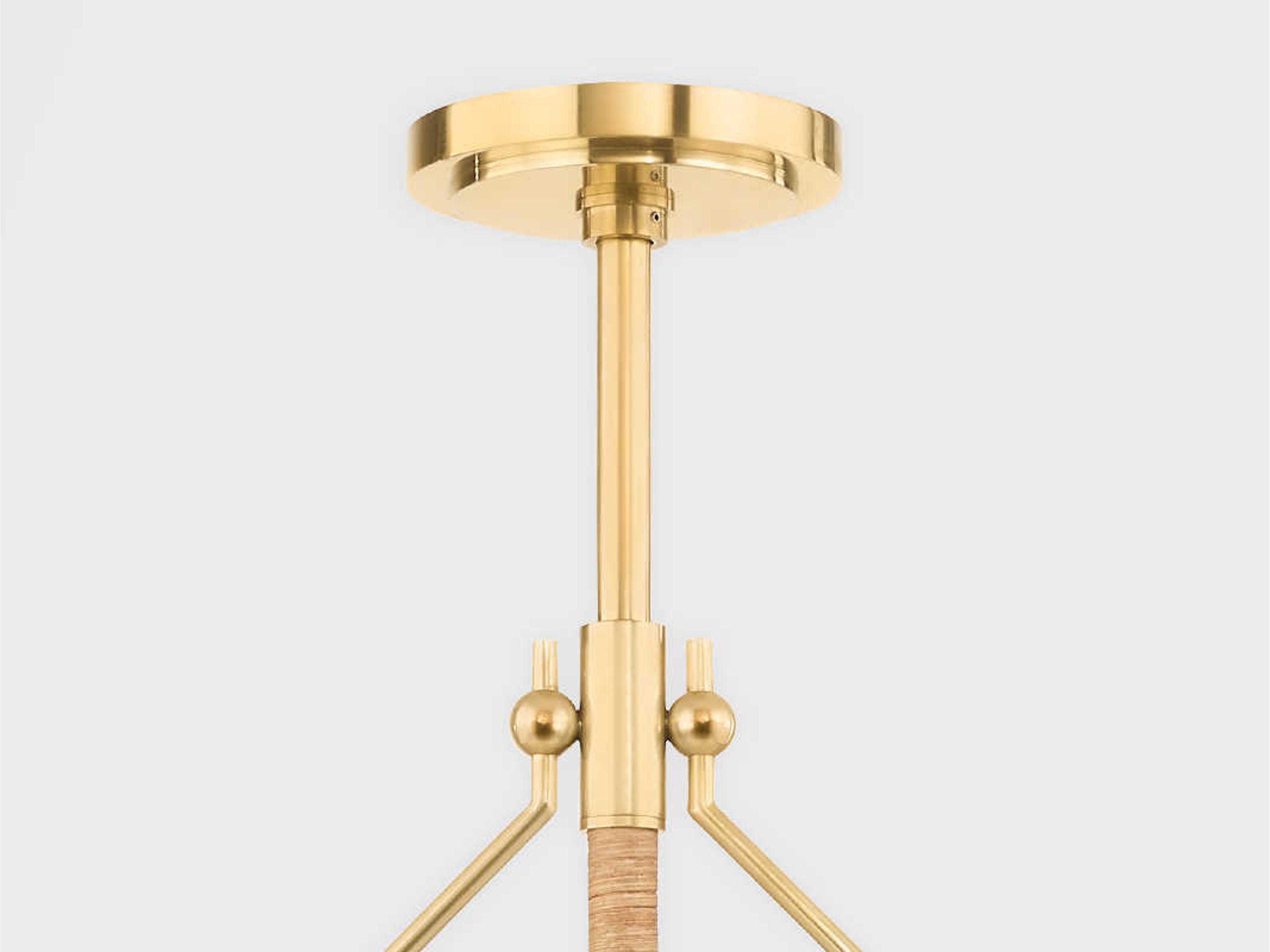 Hudson Valley Williamsburg 4-Light Aged Brass Linear Island Pendant