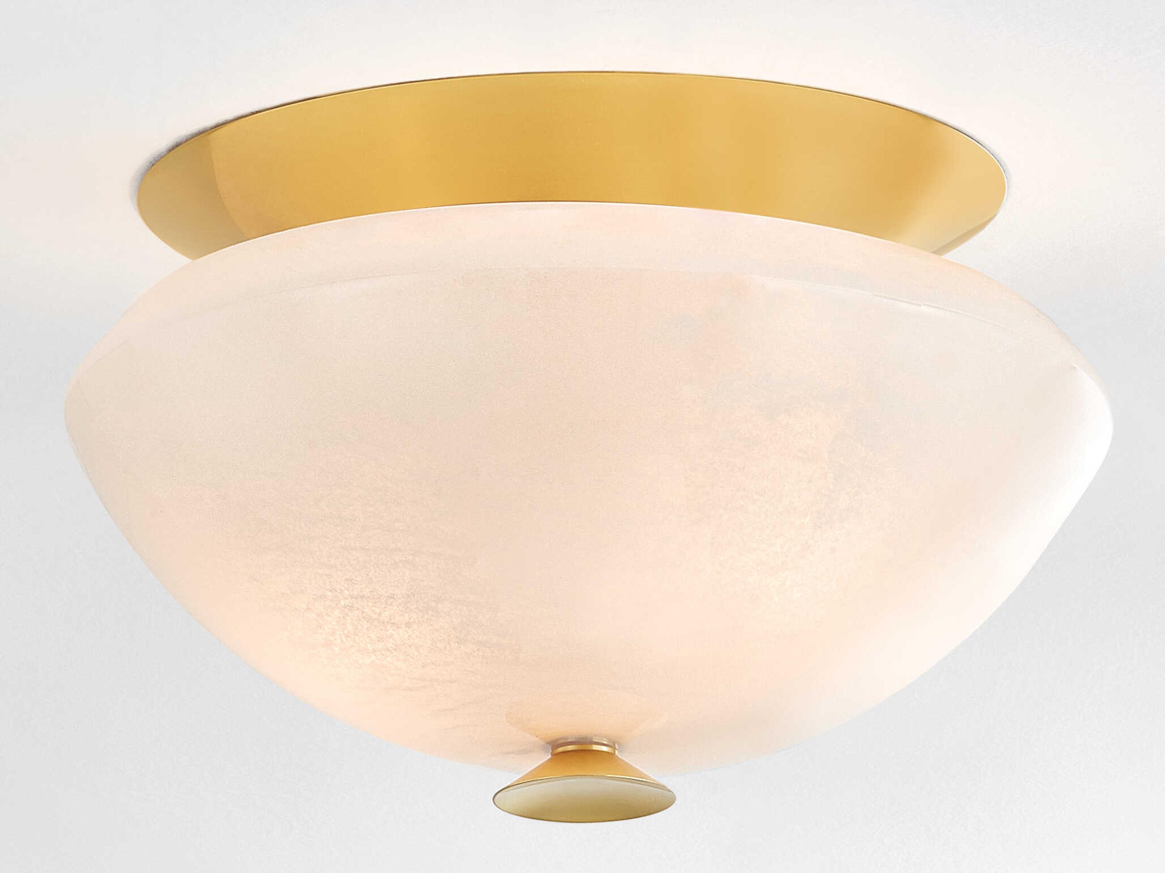 Hudson Valley Pawtucket 2-Light Aged Brass Soft White Bowl Flush Mount