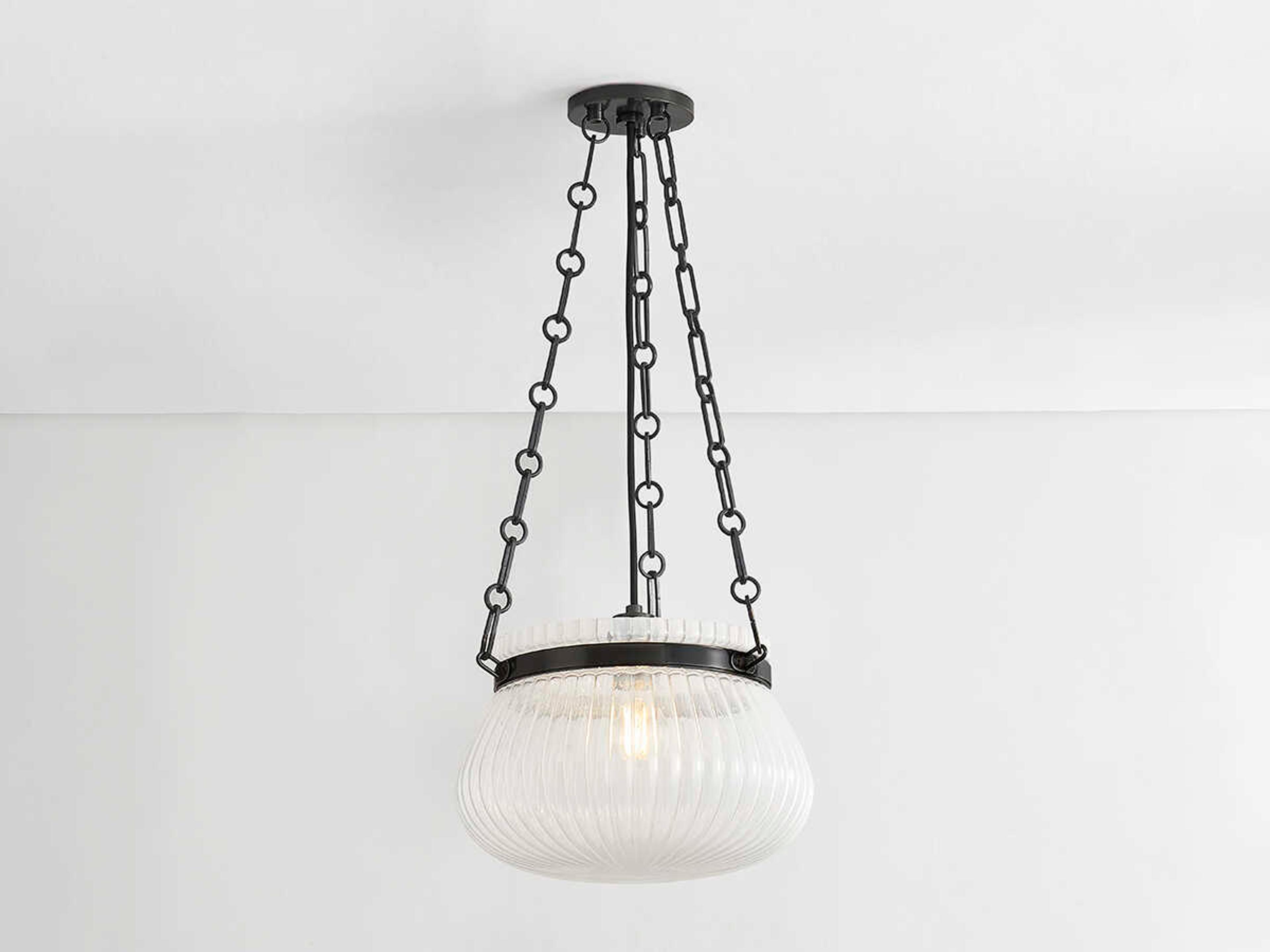 Hudson Valley Granby 1-Light Old Bronze Black Bowl Pendant