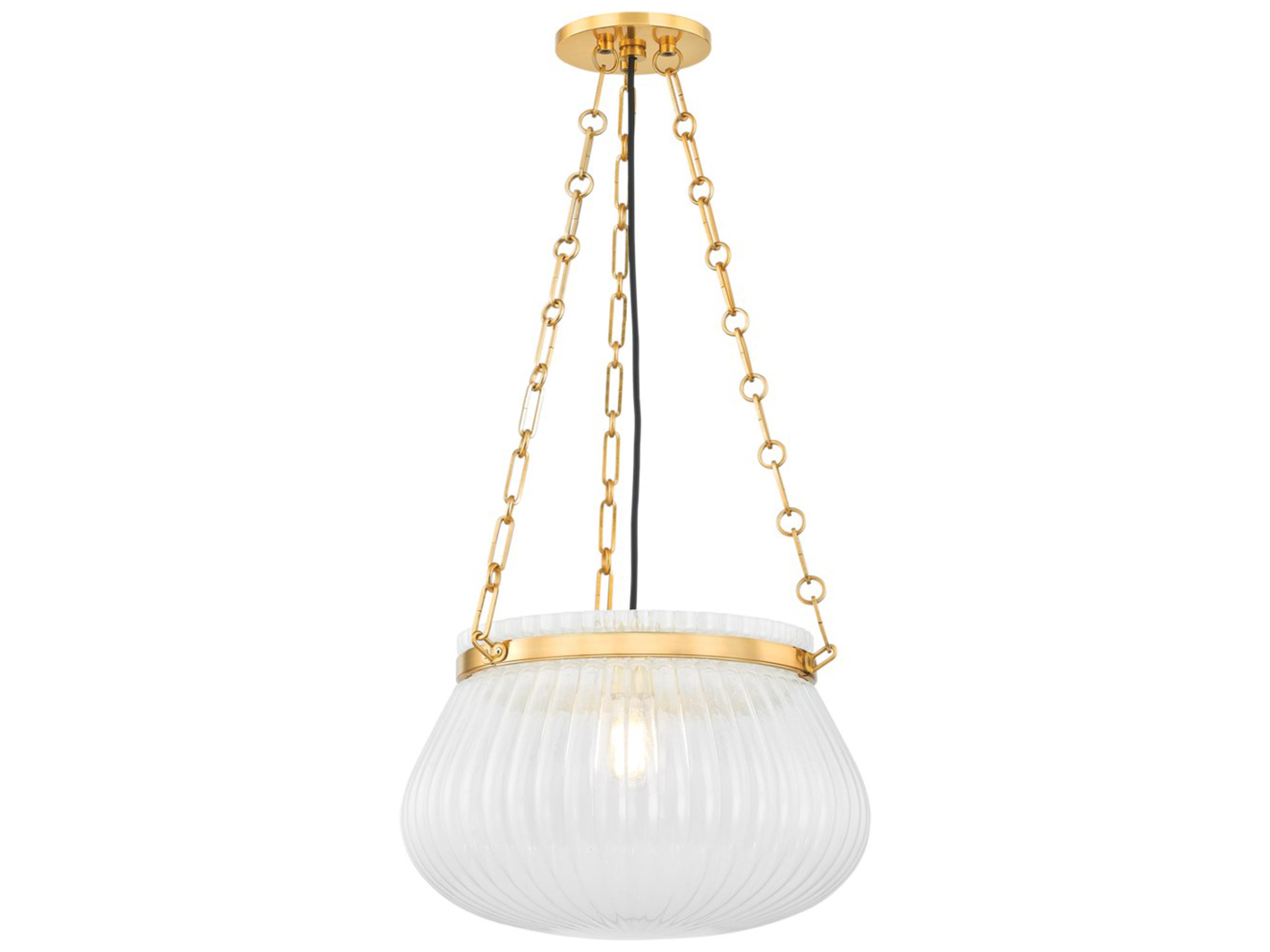 Granby 1-Light Aged Brass Bowl Pendant