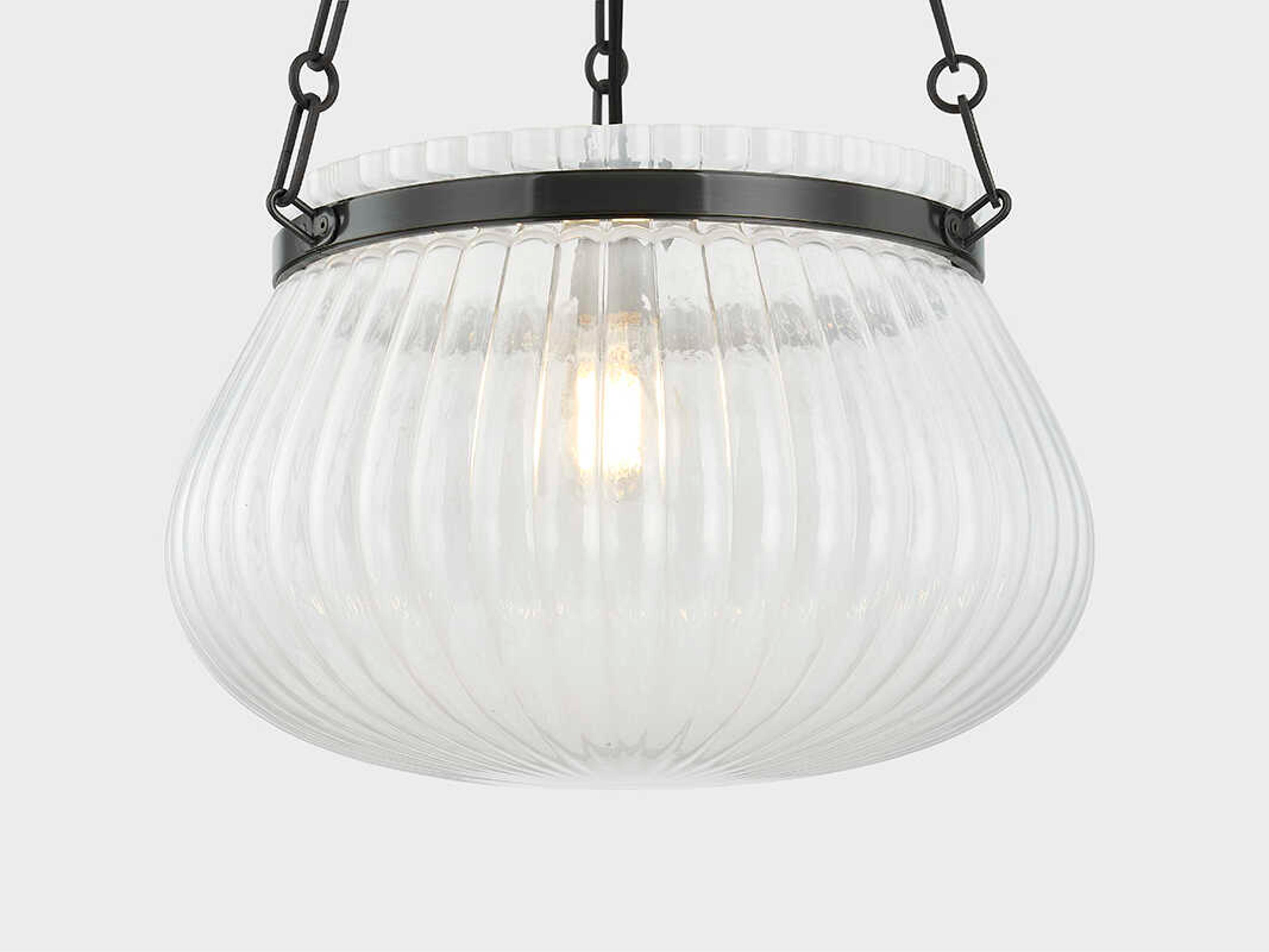 Hudson Valley Granby 1-Light Old Bronze Black Bowl Pendant