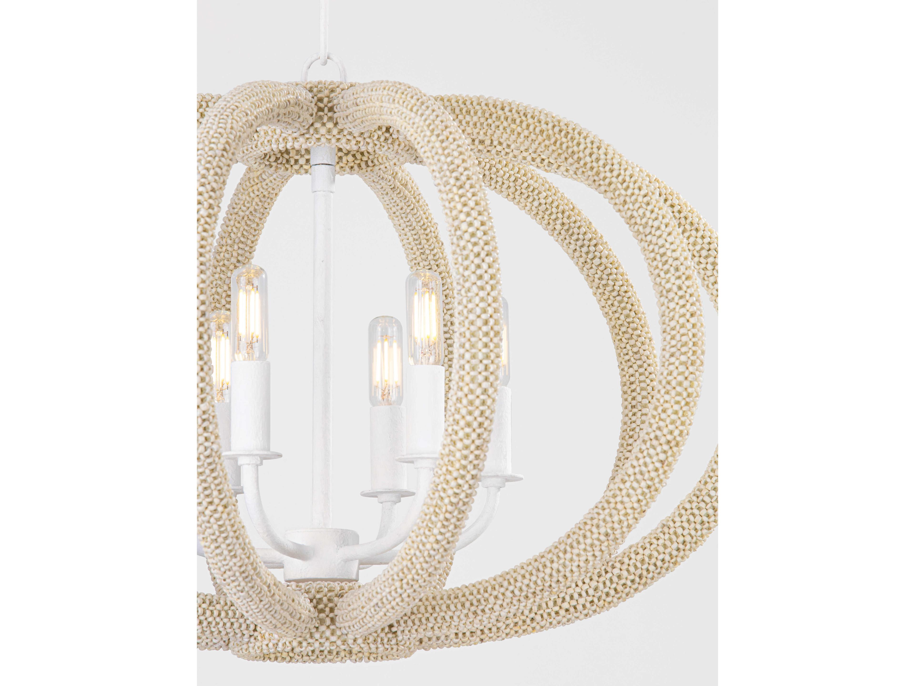 Hudson Valley Lewiston 3-Light White Plaster Candelabra Chandelier