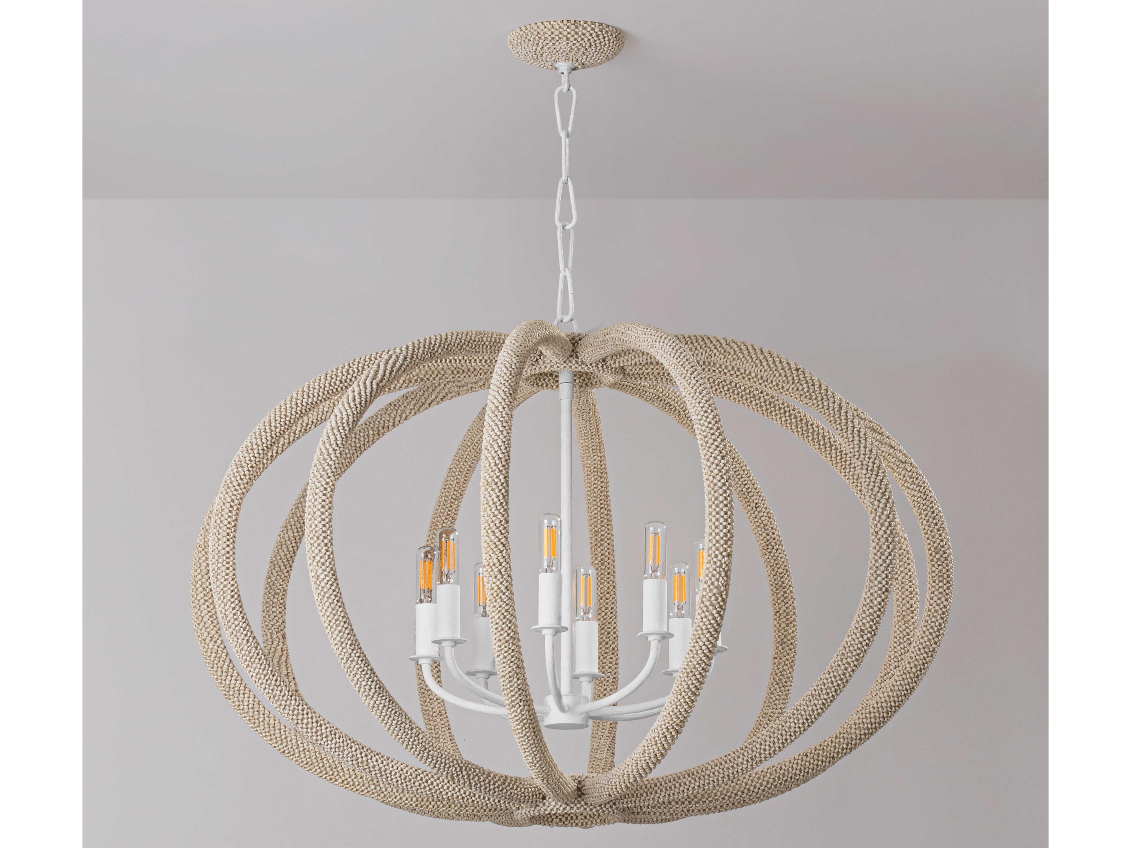 Hudson Valley Lewiston 6-Light White Plaster Candelabra Chandelier