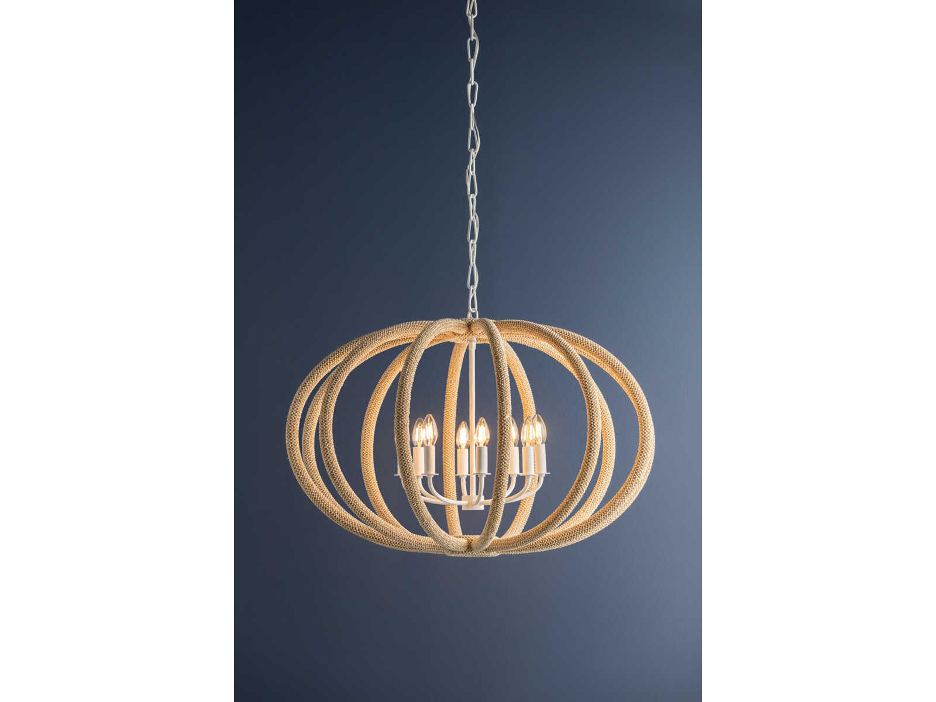 Hudson Valley Lewiston 6-Light White Plaster Candelabra Chandelier