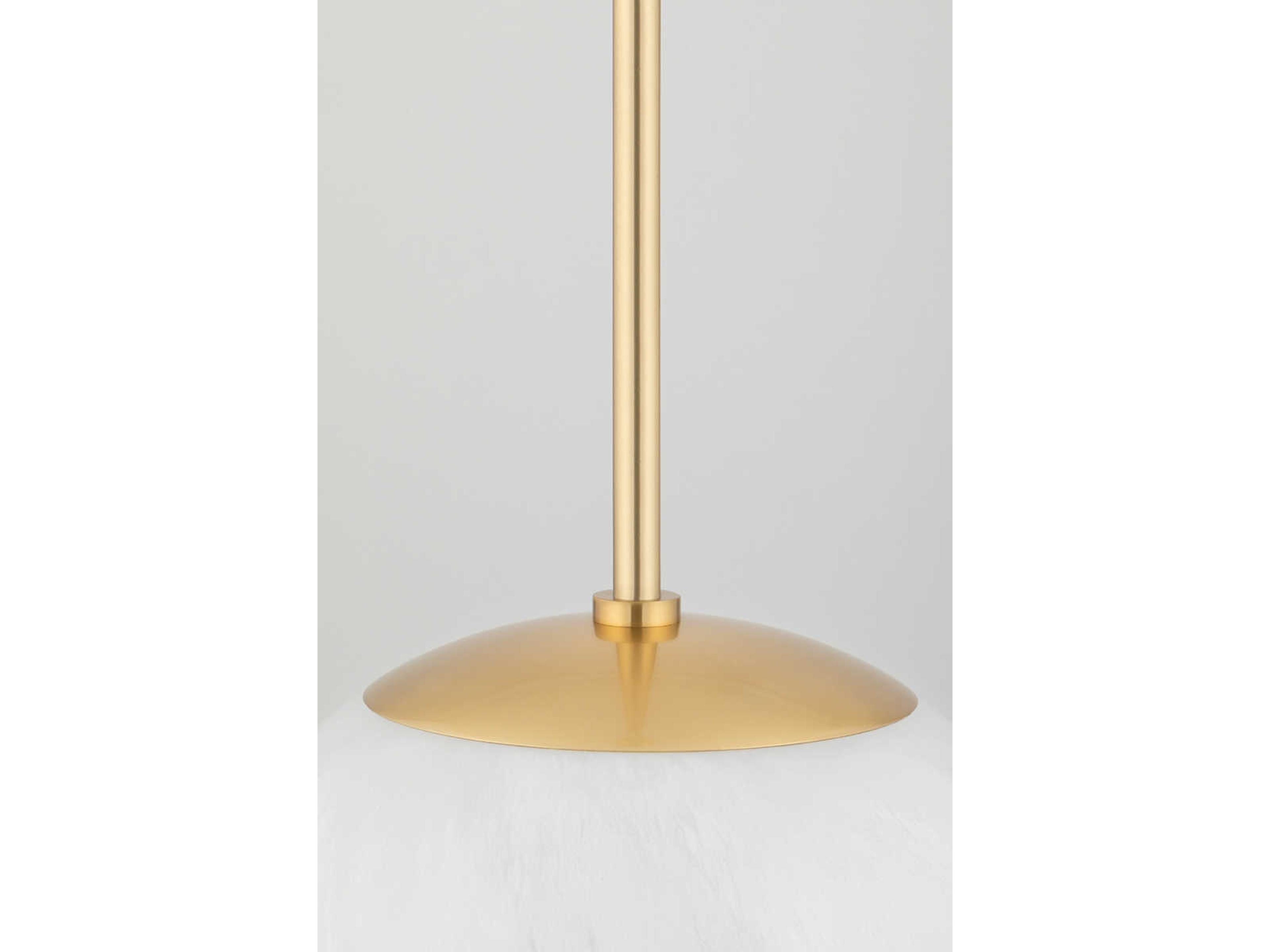 Hudson Valley Burlington 1-Light Aged Brass Glass Globe Mini Pendant