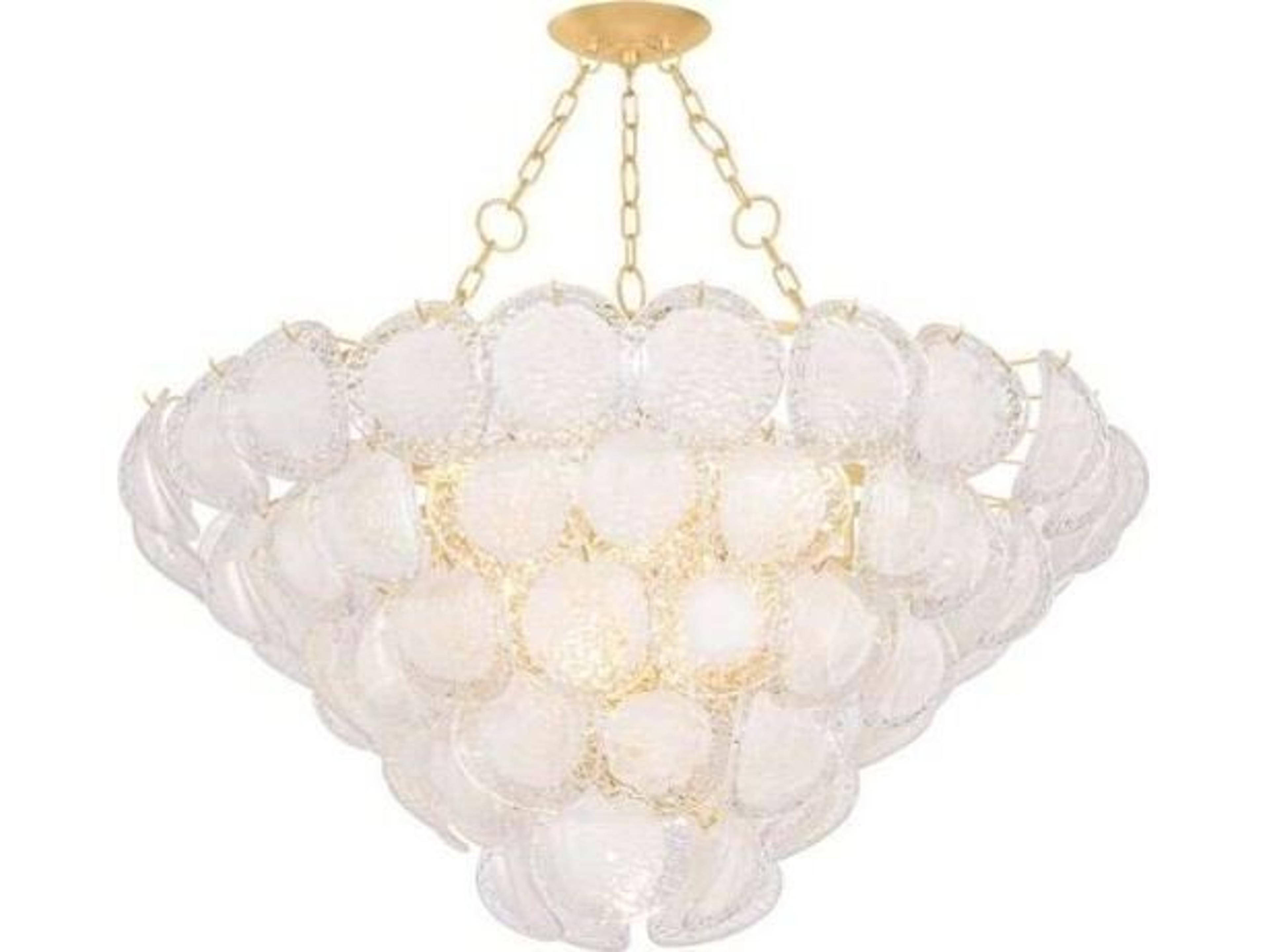 Cedar Hill 17-Light Vintage Gold Leaf Empire Pendant