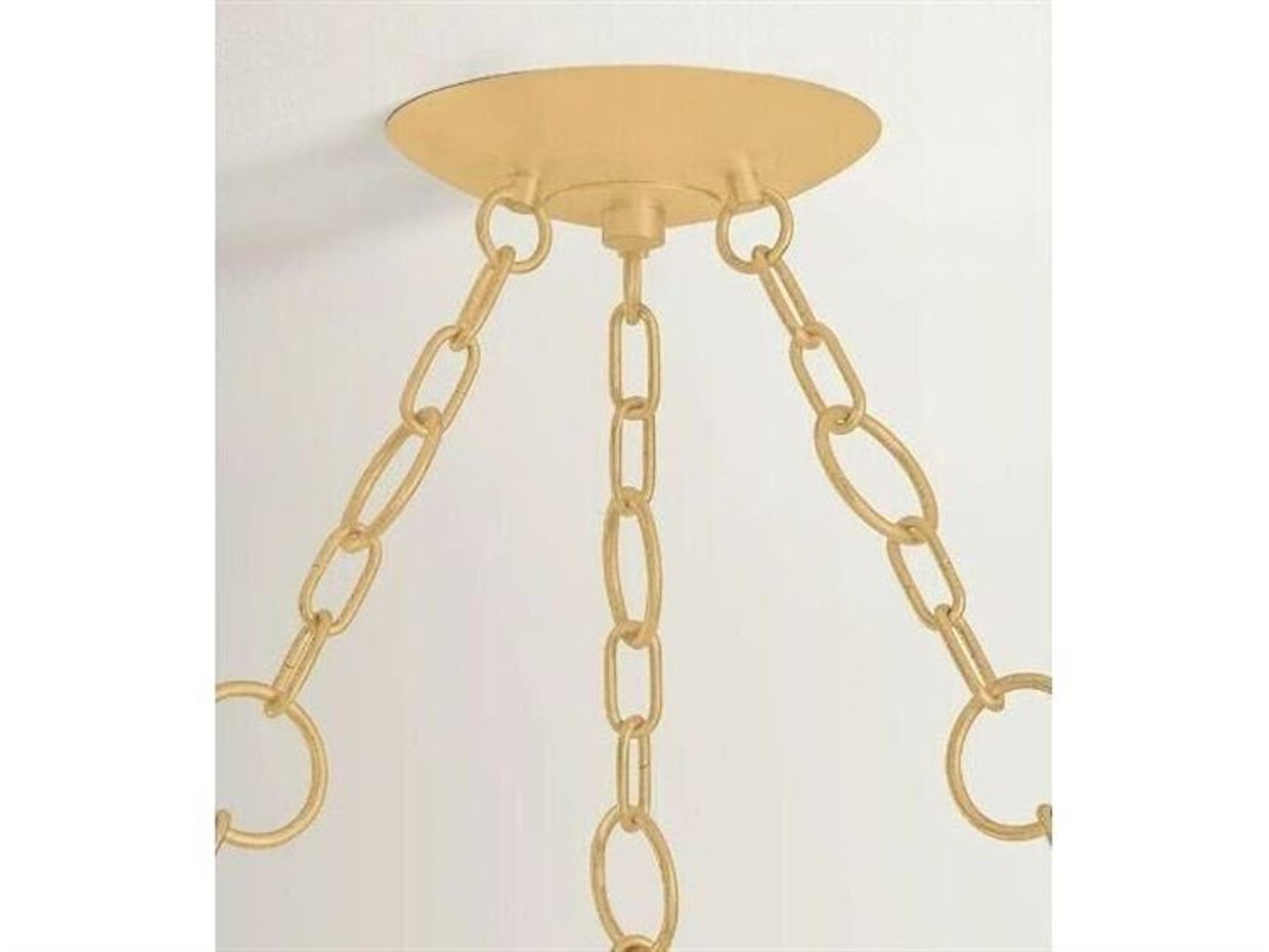 Hudson Valley Cedar Hill 17-Light Vintage Gold Leaf Empire Pendant