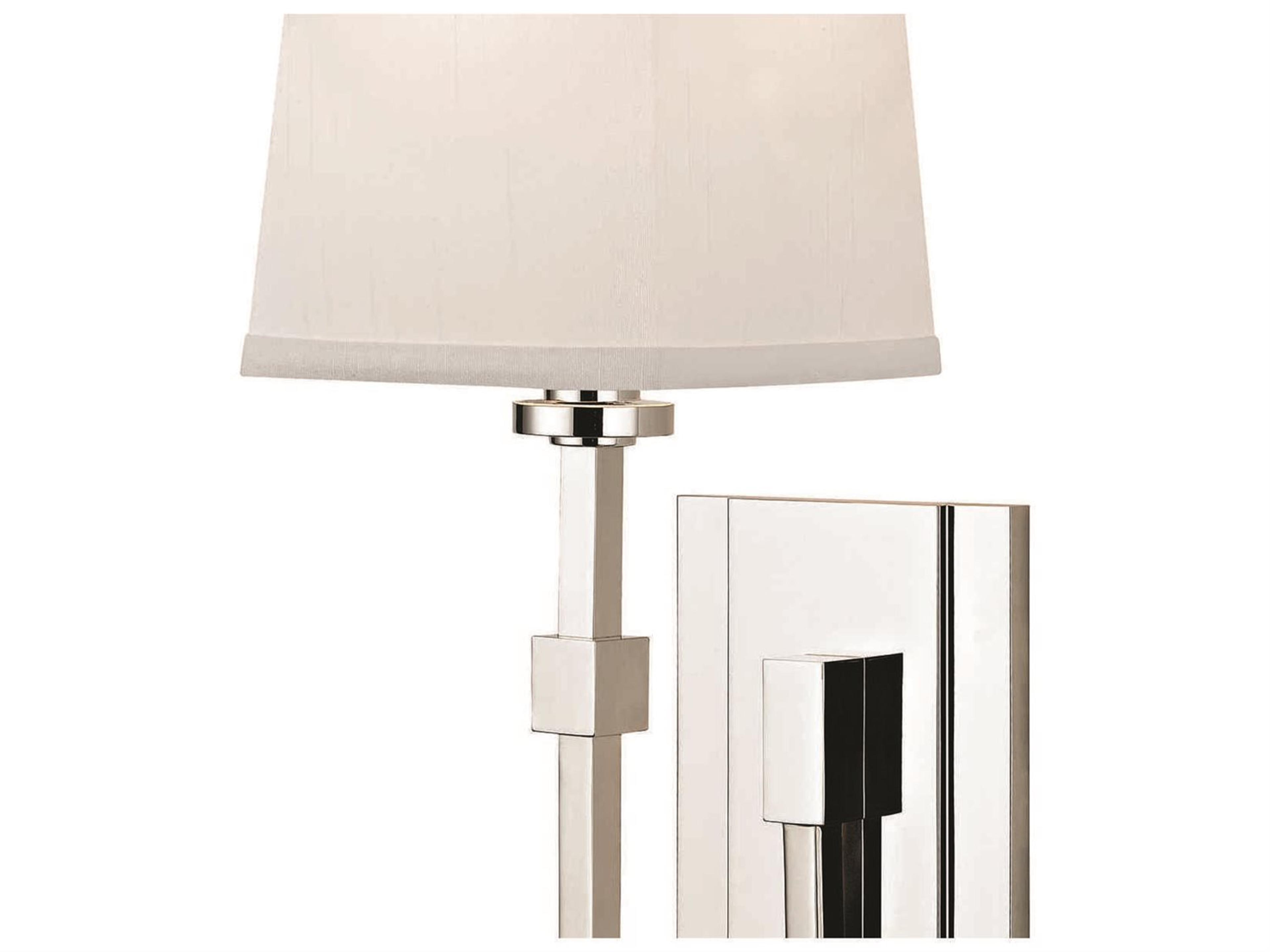 Hudson Valley Fletcher 1-Light Polished Nickel White Wall Sconce
