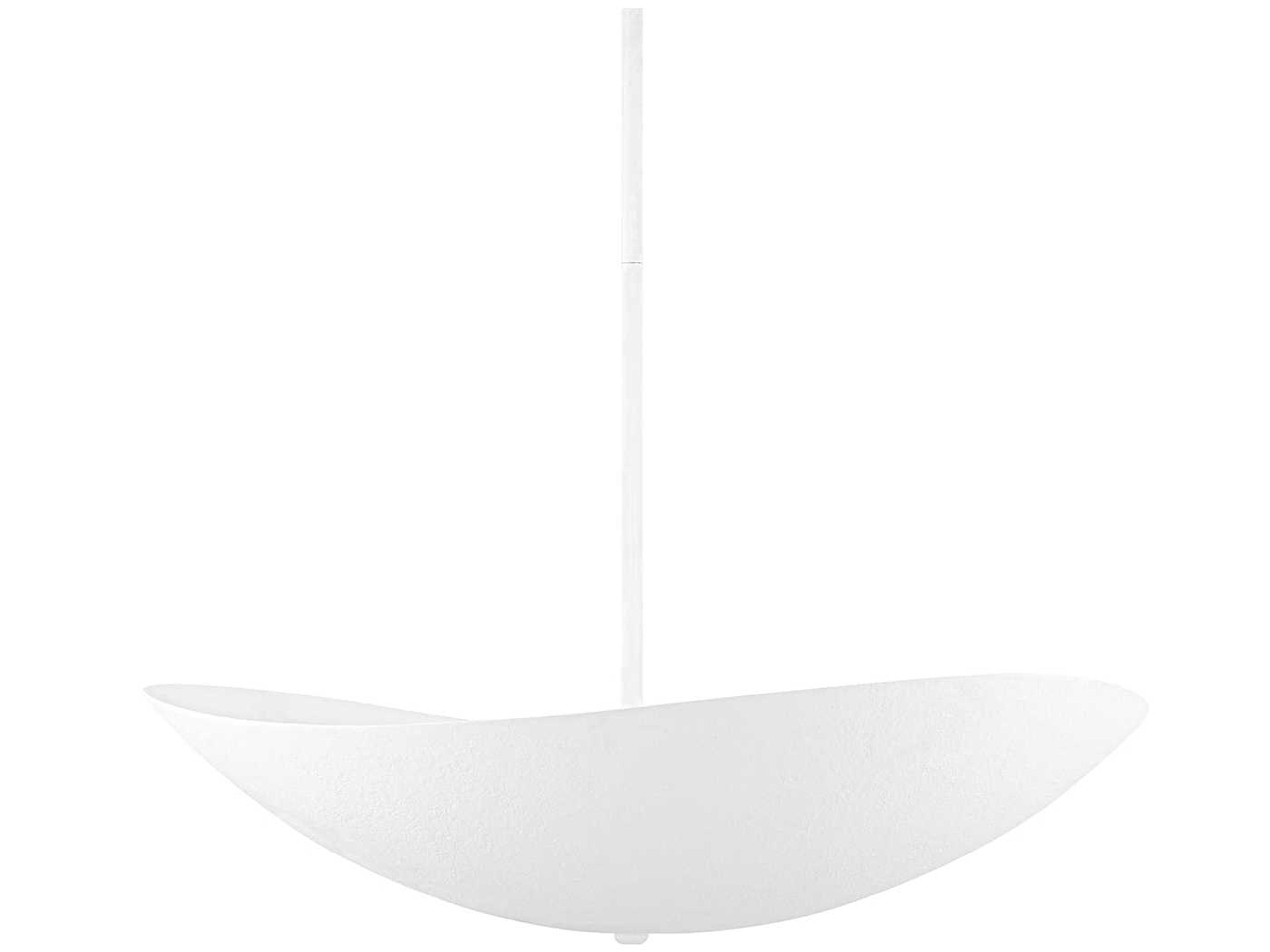 Fabius 8-Light White Plaster Glass LED Bowl Pendant
