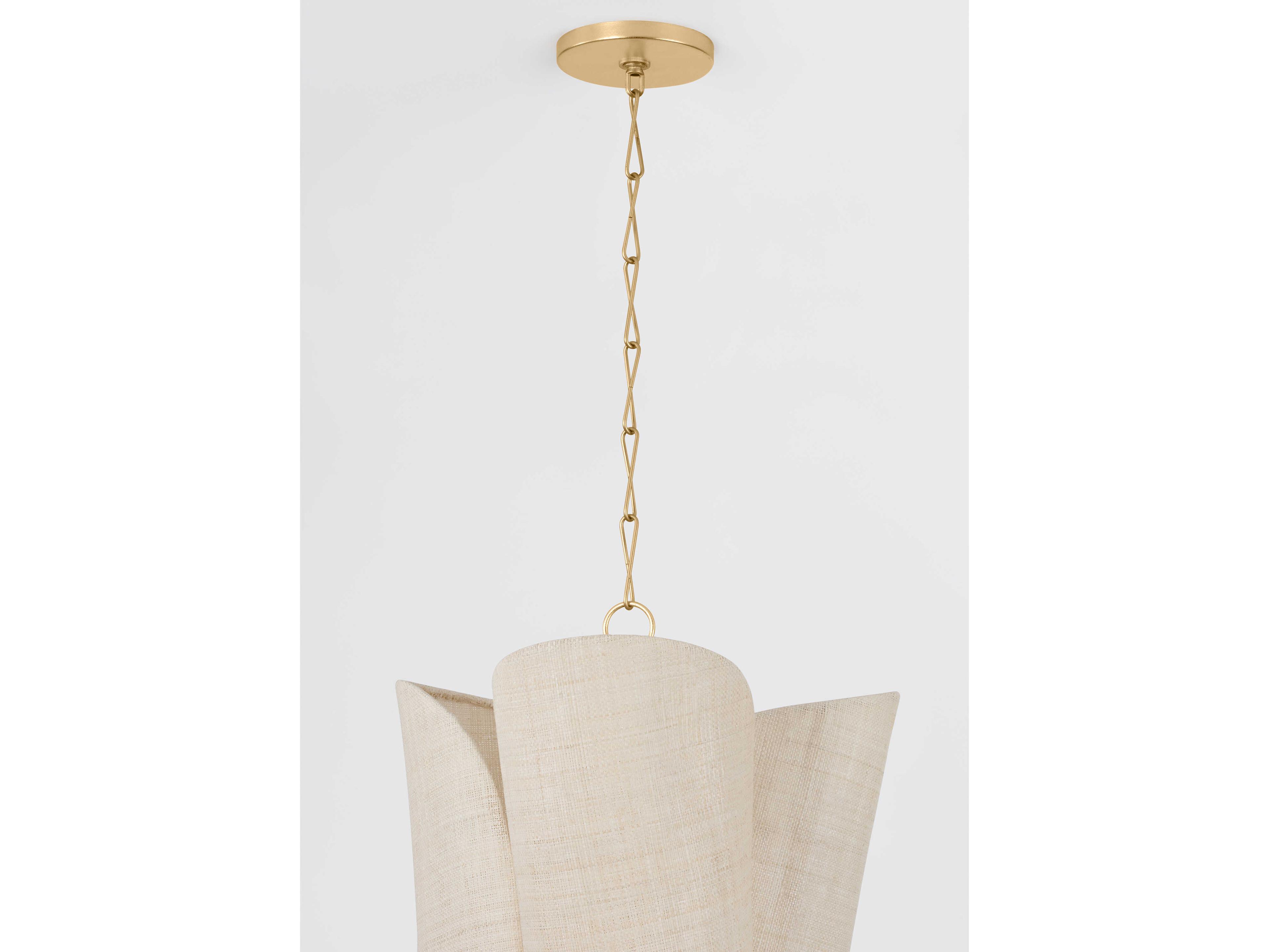 Hudson Valley Springhill 6-Light Gold Leaf Off White Pendant
