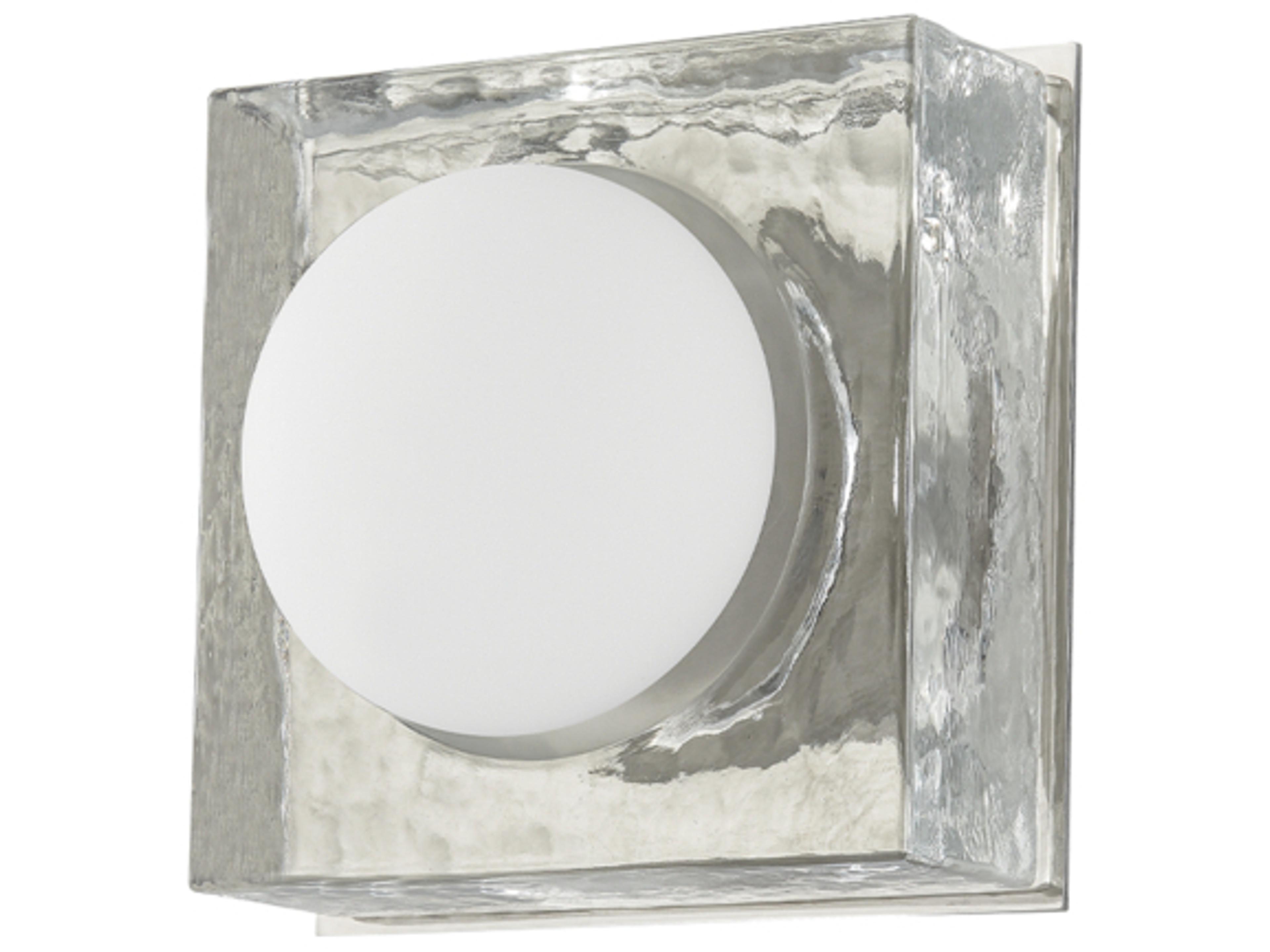 Mackay 1-Light Polished Nickel Glass LED Wall Sconce