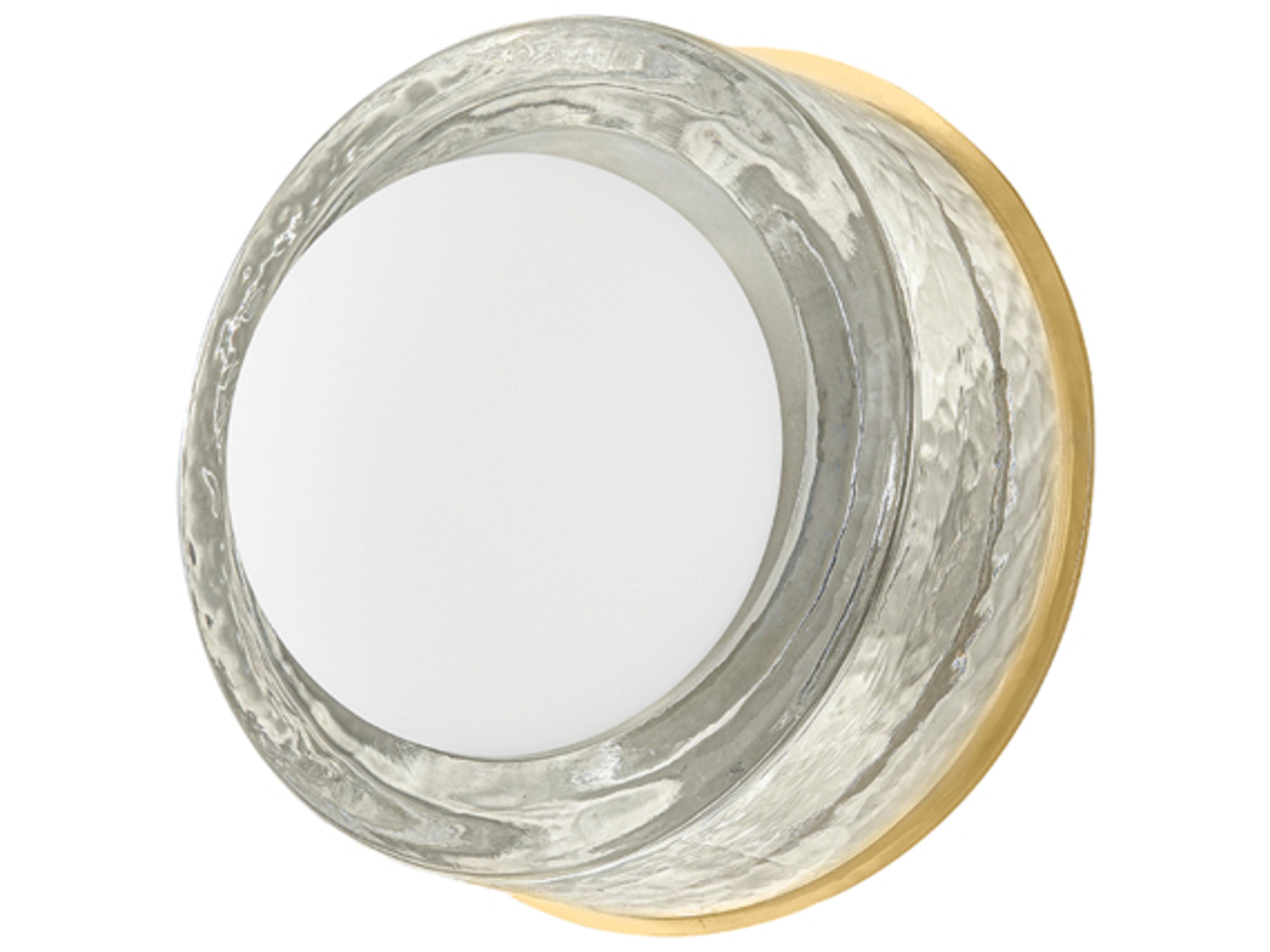 Mackay 1-Light Aged Brass Glass LED Wall Sconce