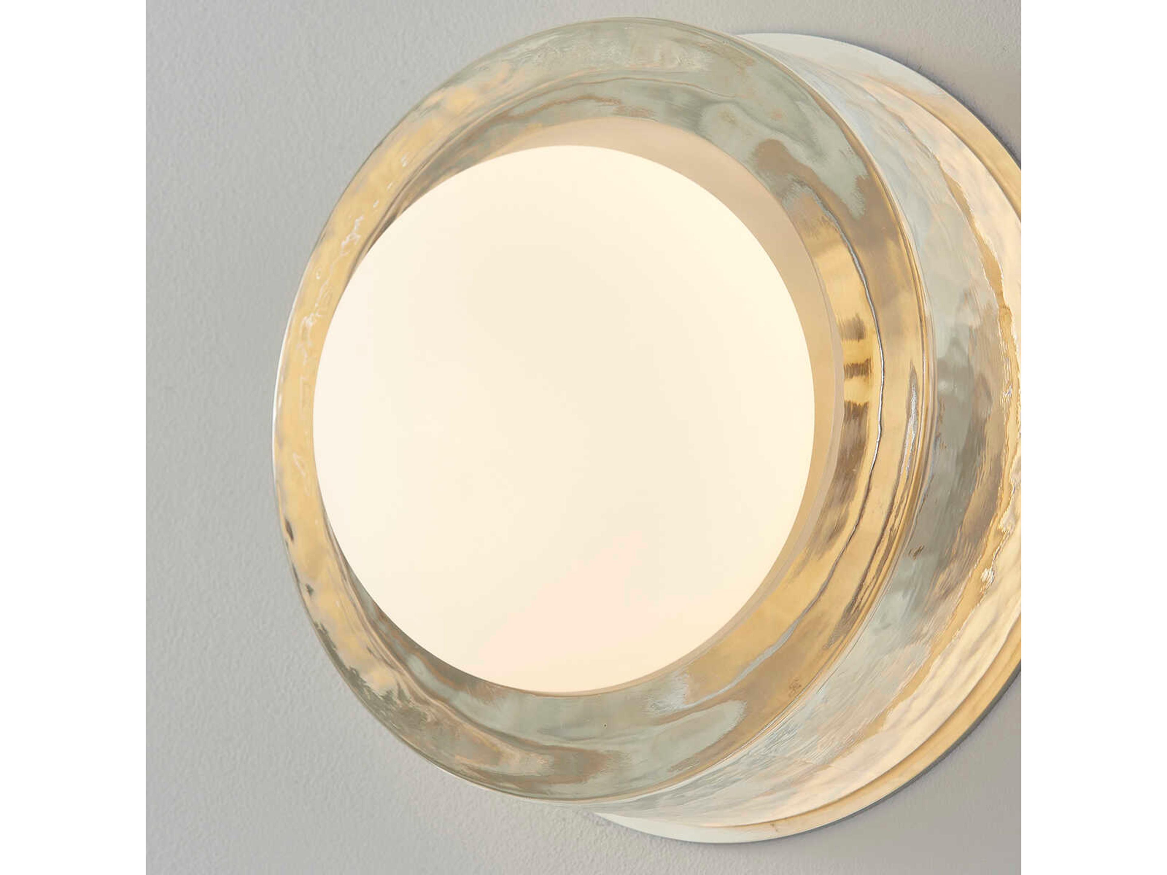 Hudson Valley Mackay 1-Light Polished Nickel Glass LED Wall Sconce