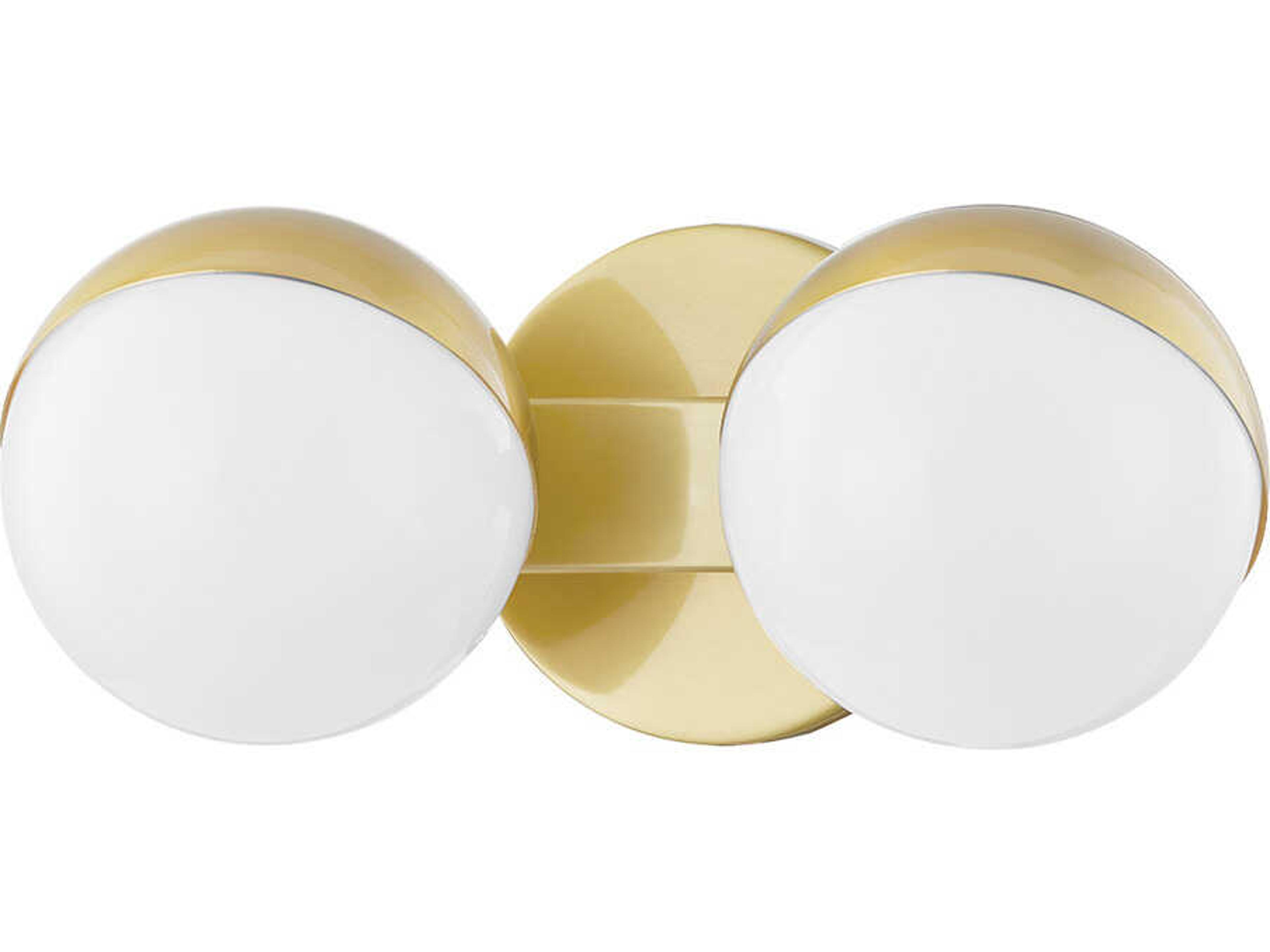 Lodi 2-Light Aged Brass Vanity Light