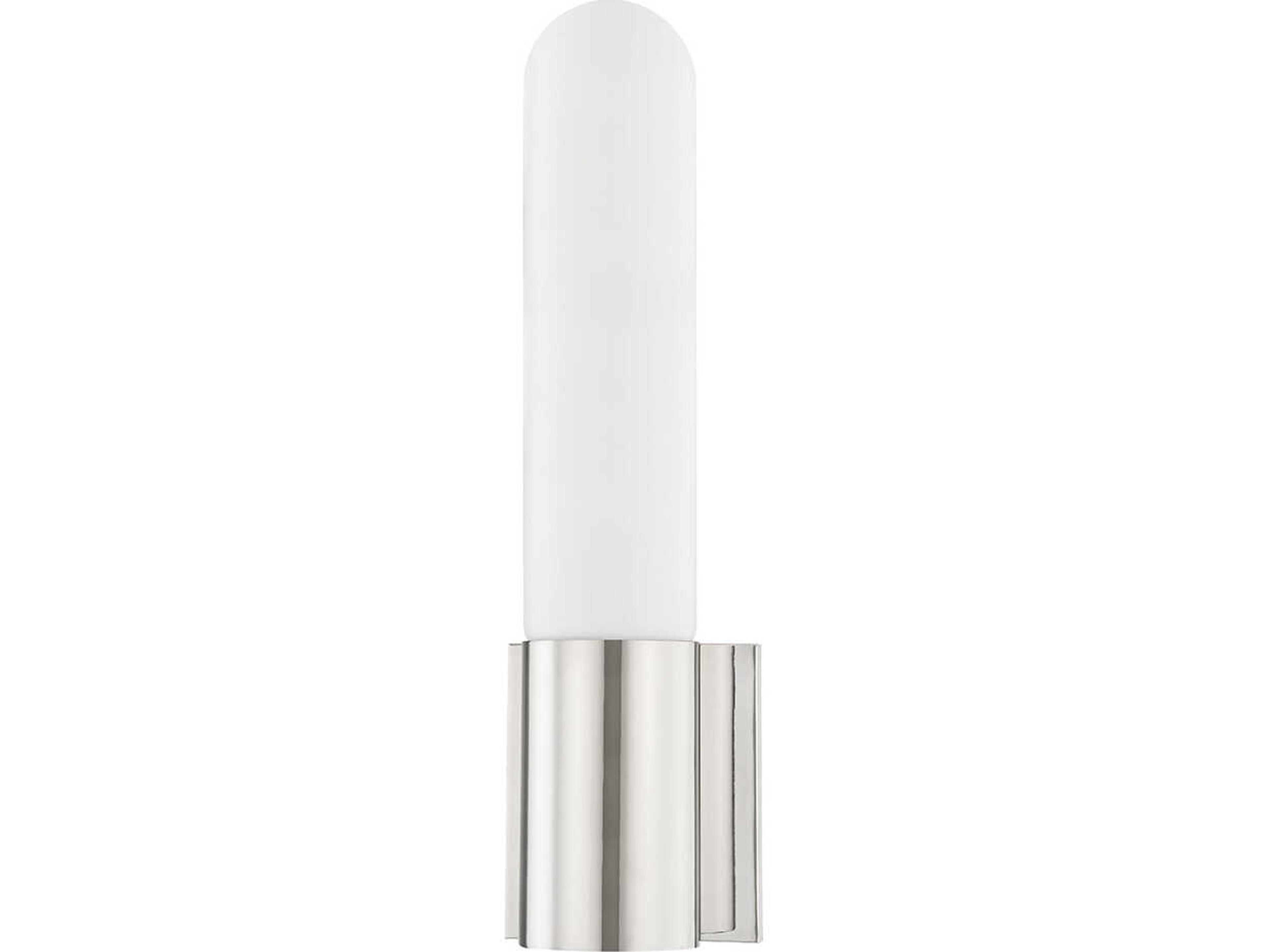 Carlin 1-Light Polished Nickel Glass LED Wall Sconce