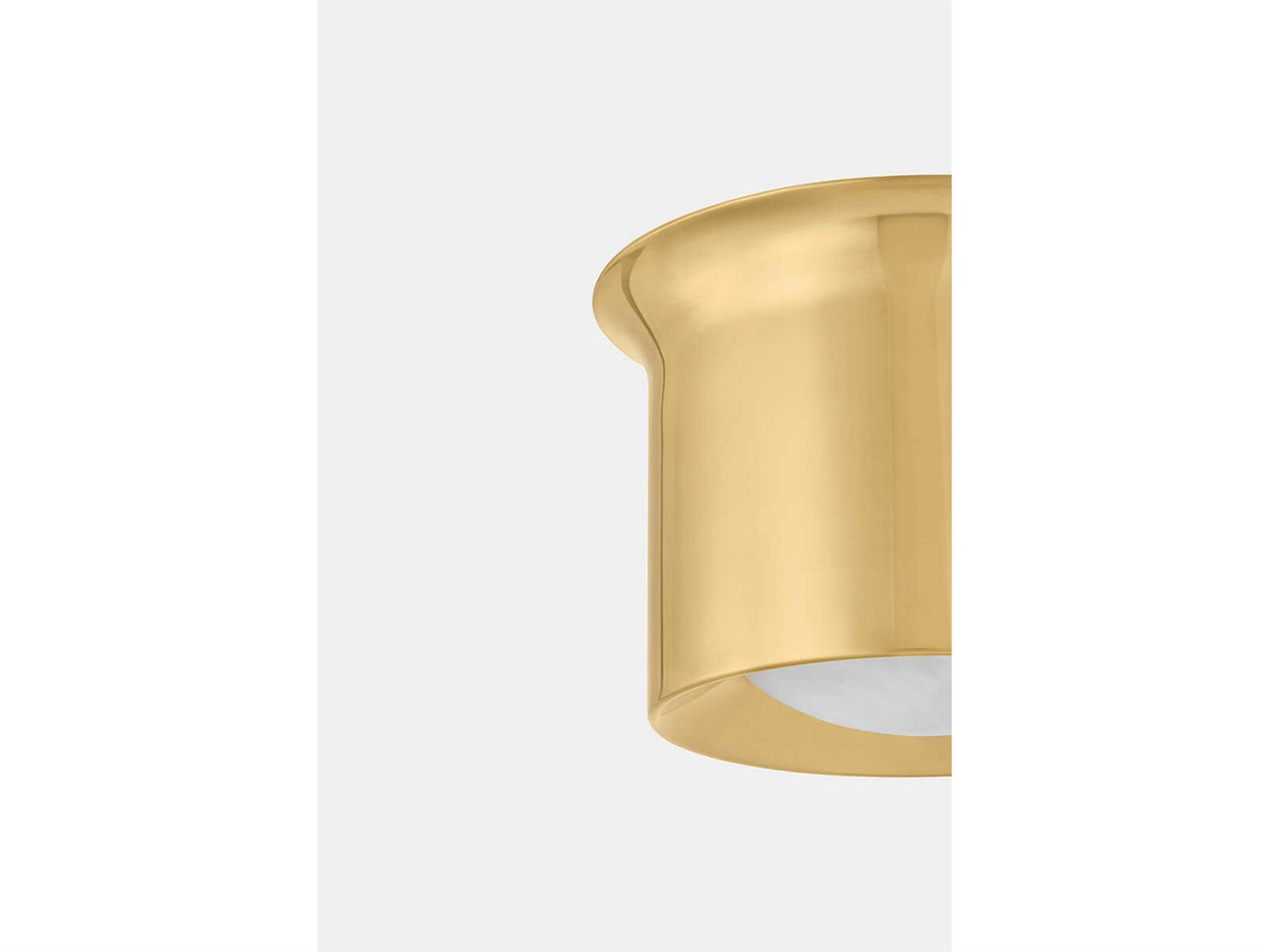 Hudson Valley Noxon 1-Light Aged Brass Cylinder Flush Mount