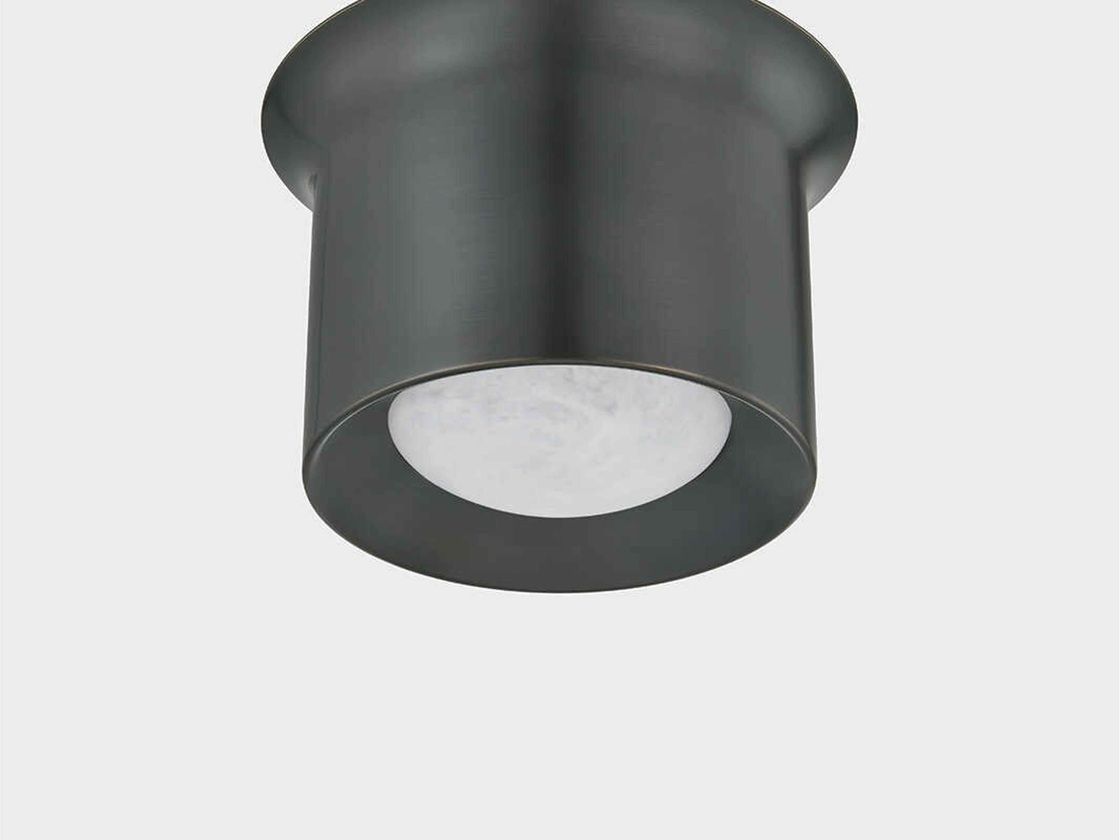 Hudson Valley Noxon 1-Light Distressed Bronze Cylinder Flush Mount