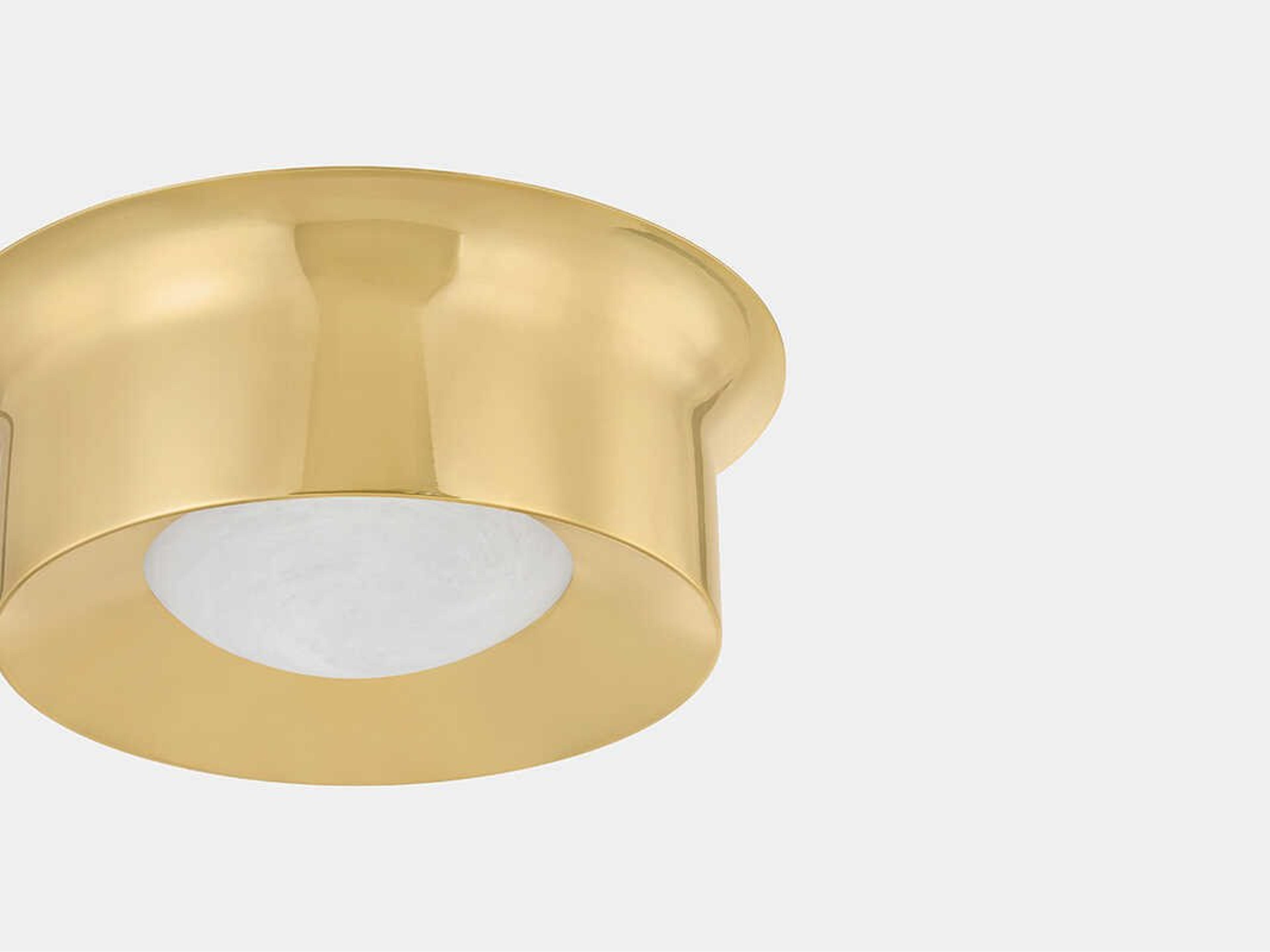 Hudson Valley Noxon 1-Light Aged Brass Round Flush Mount