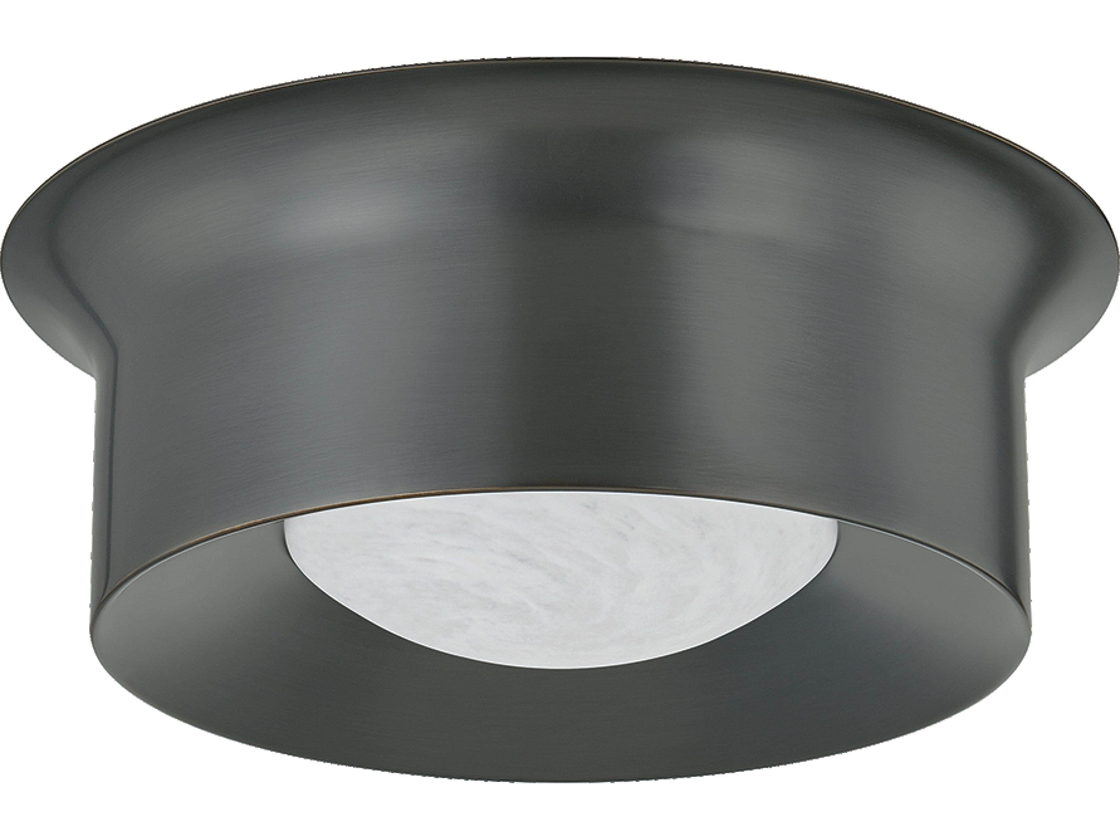 Noxon 1-Light Distressed Bronze Round Flush Mount