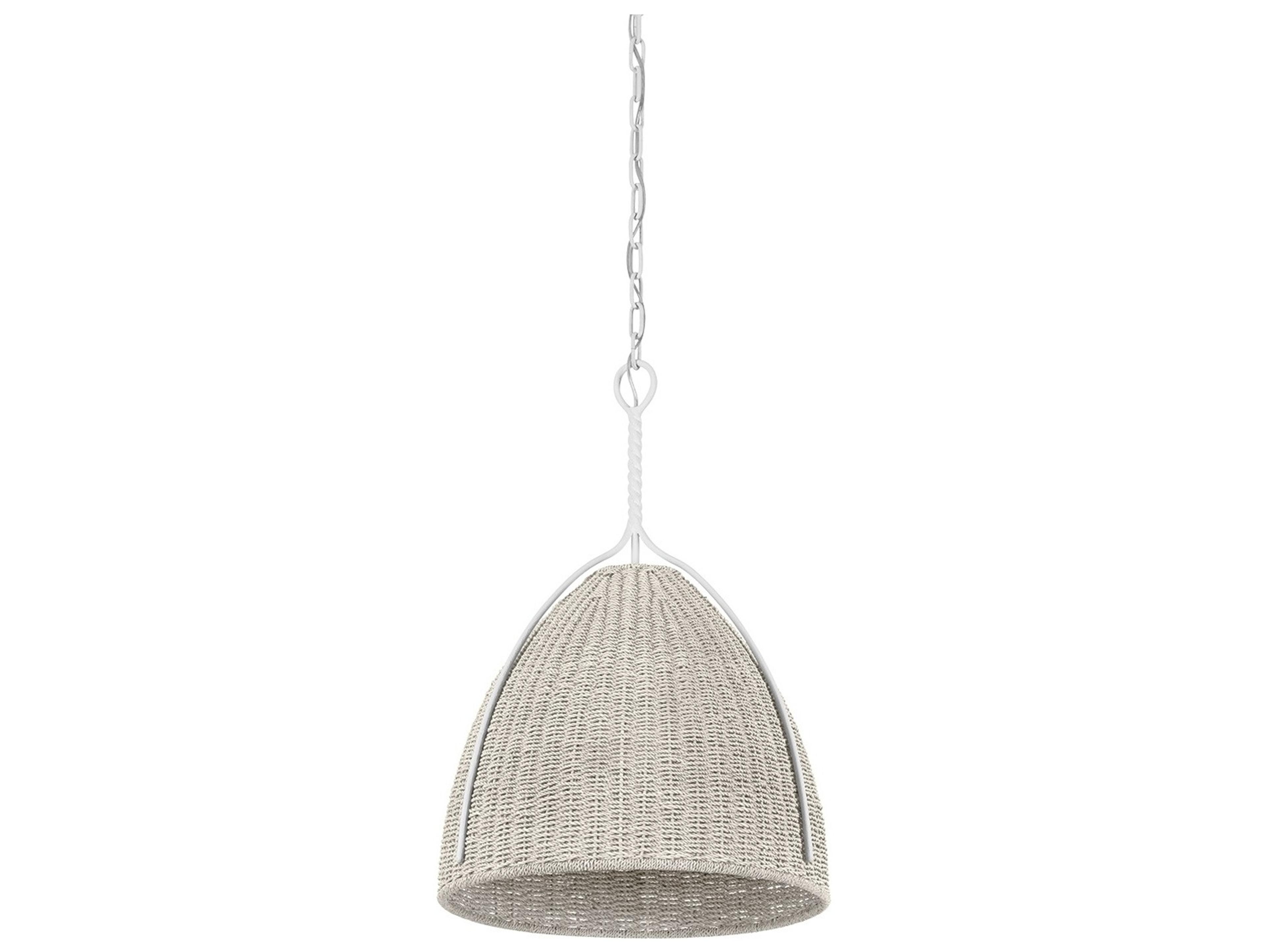 Hudson Valley Woodlawn 1-Light White Plaster Gray Pendant