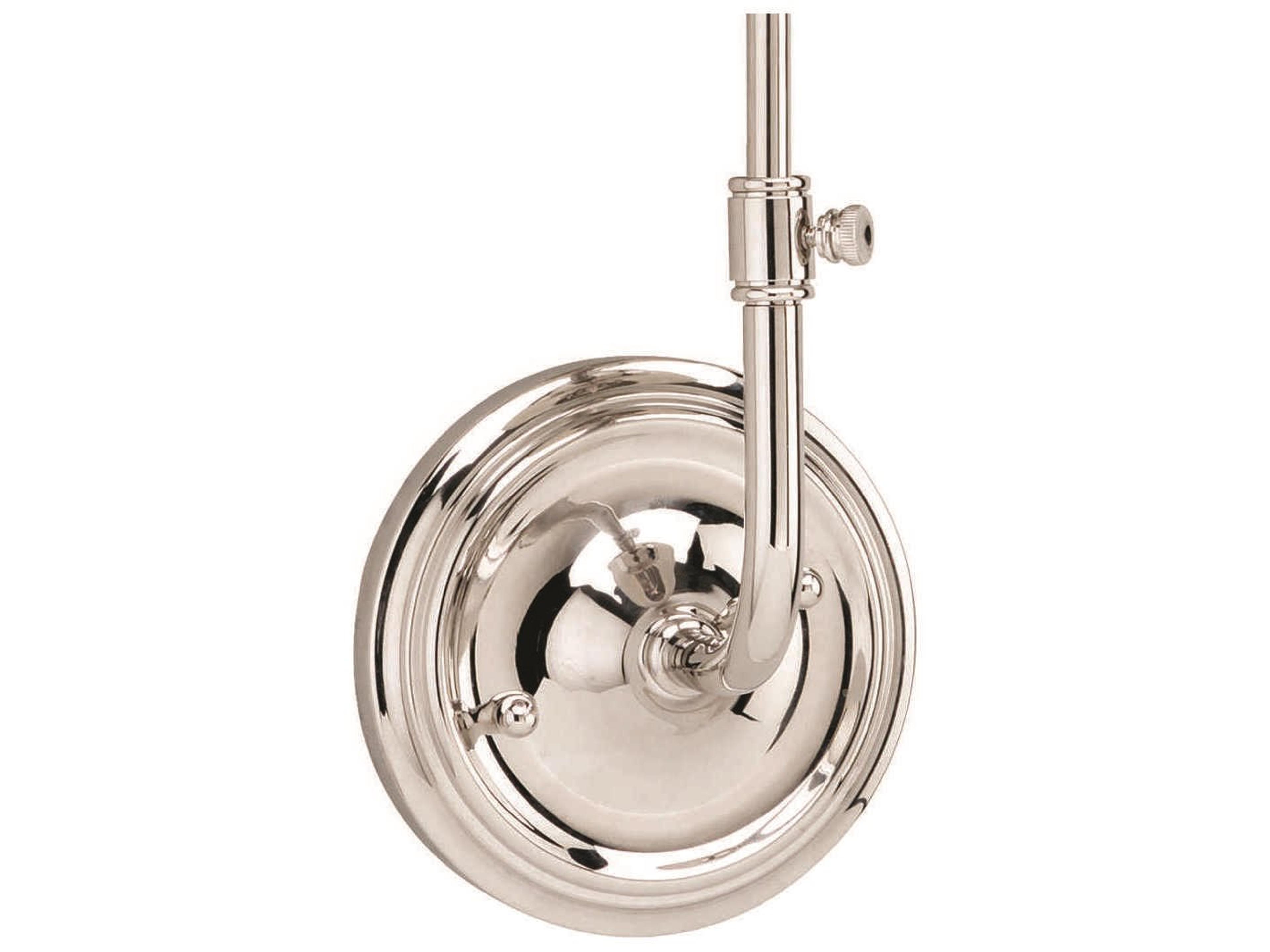 Hudson Valley Logan 1-Light Polished Nickel Off White Wall Sconce