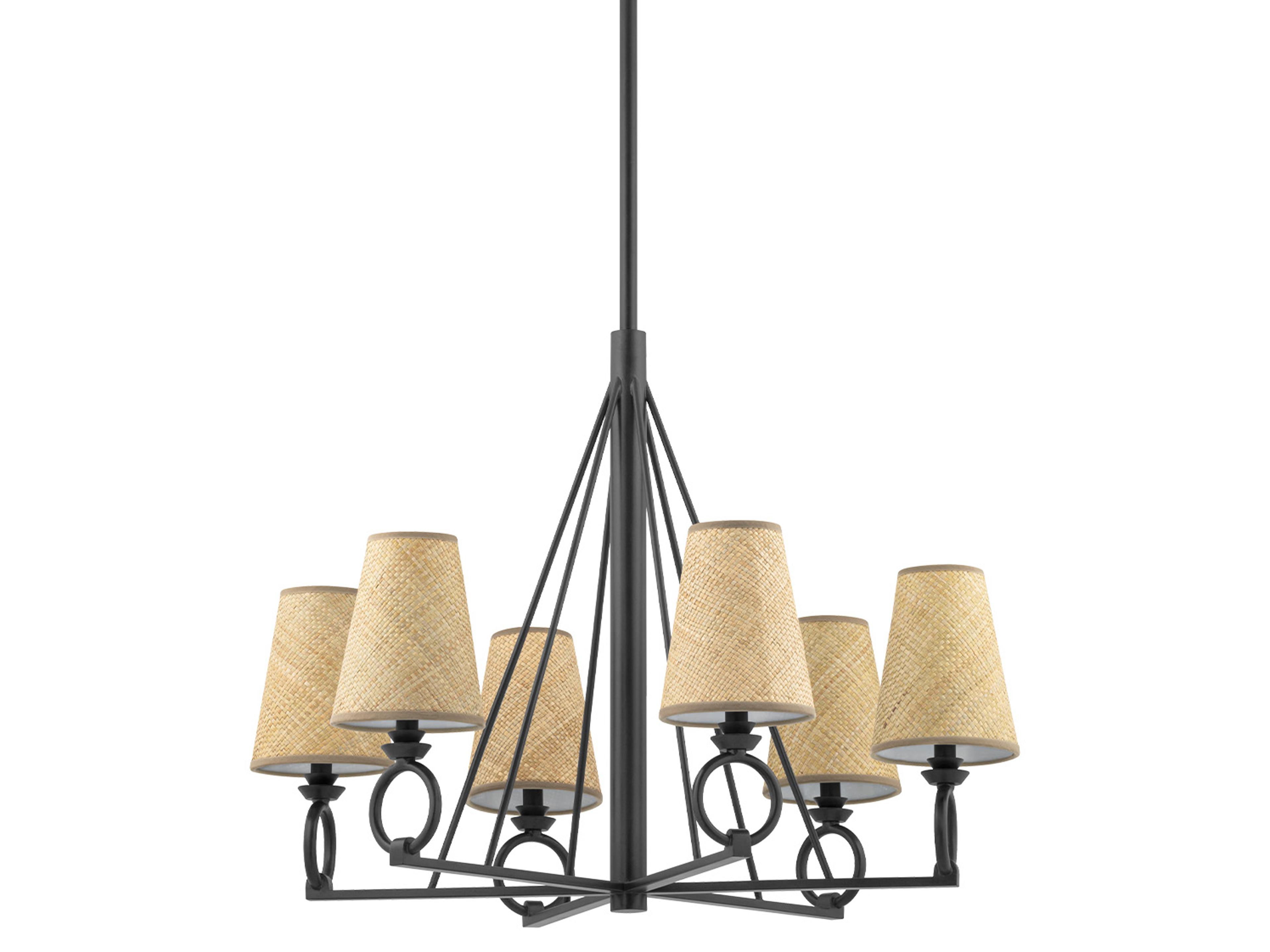 Pendelton 6-Light Aged Iron Black Empire Chandelier