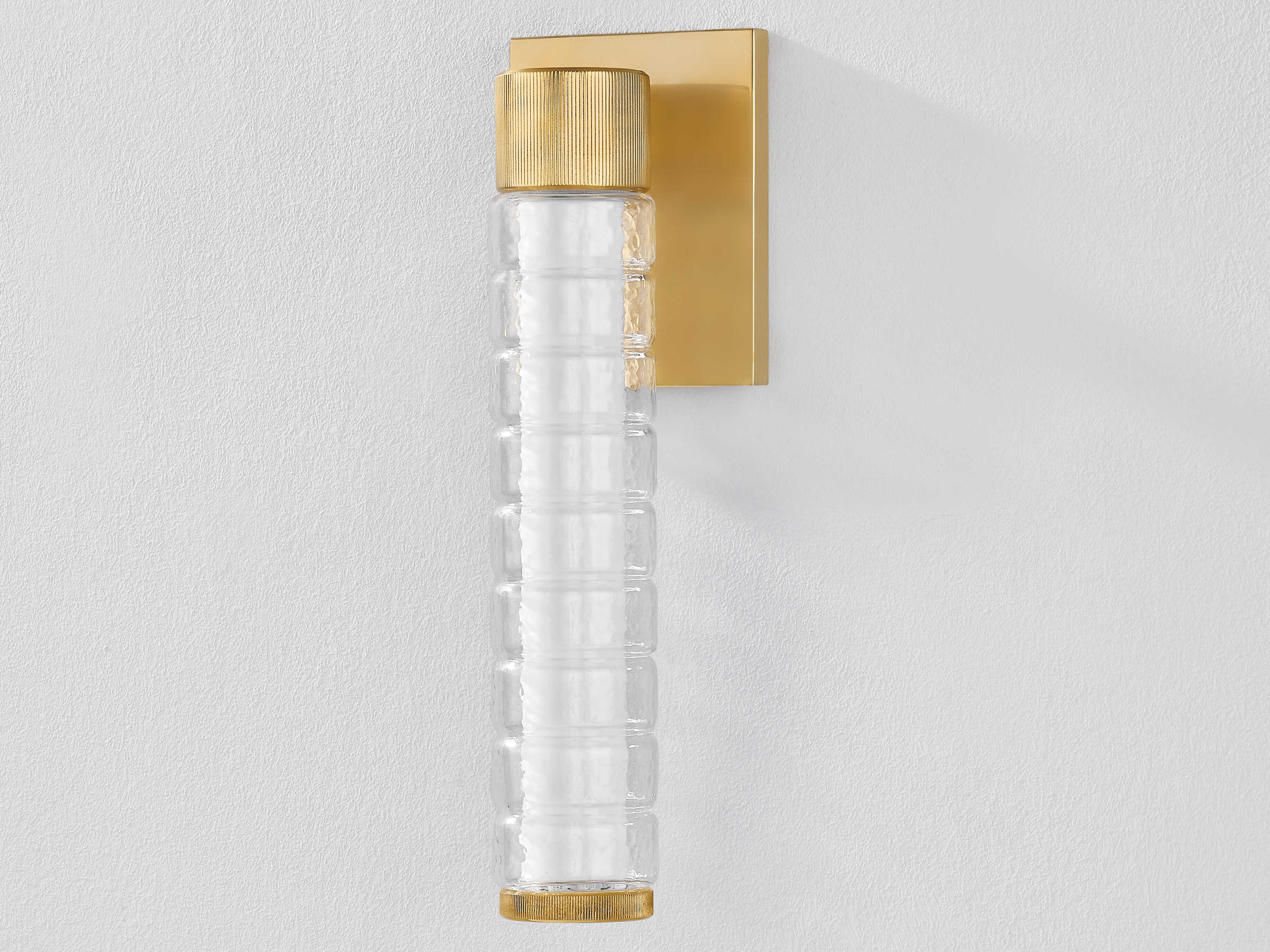 Hudson Valley Castor 1-Light Aged Brass Wall Sconce