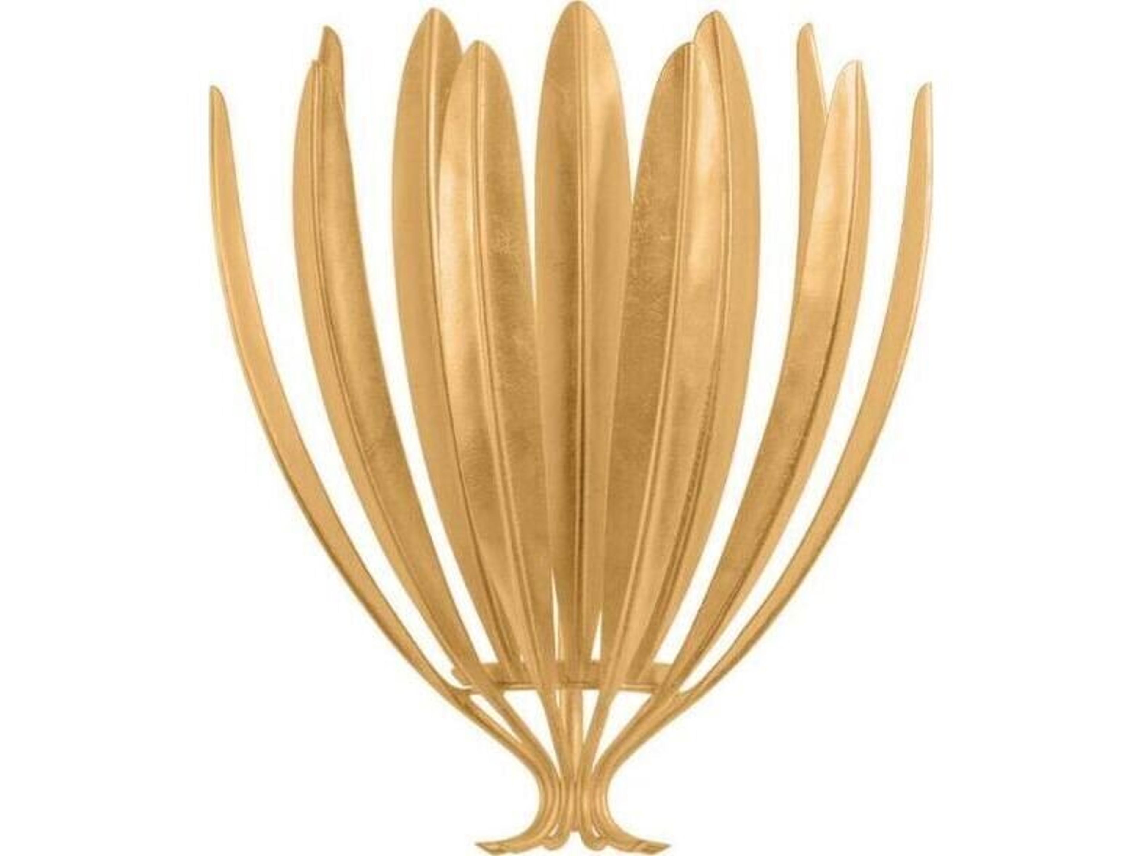 Whitfield 1-Light Vintage Gold Leaf Wall Sconce