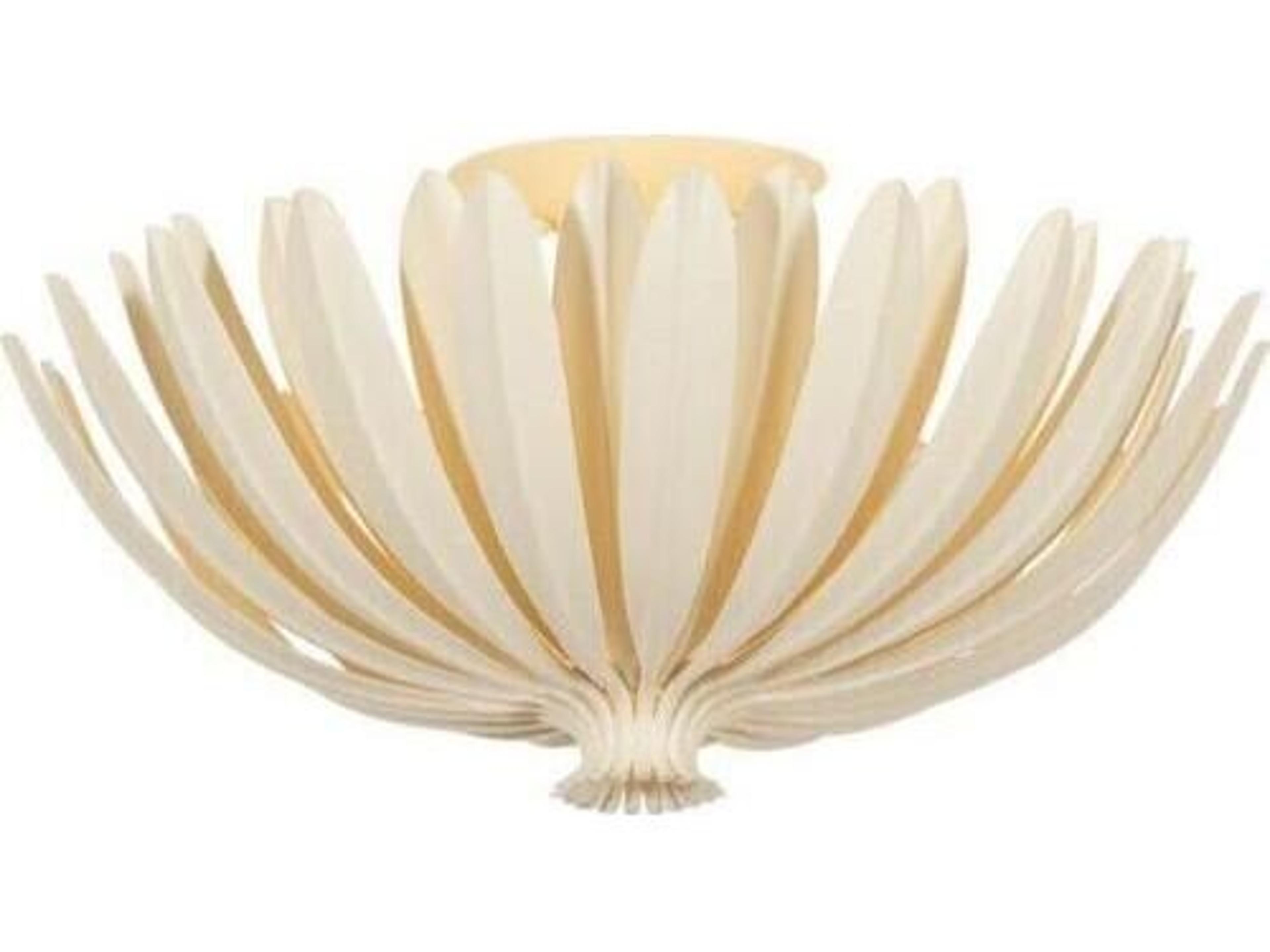 Whitfield 3-Light Cream Plaster White Traditional Semi Flush Mount