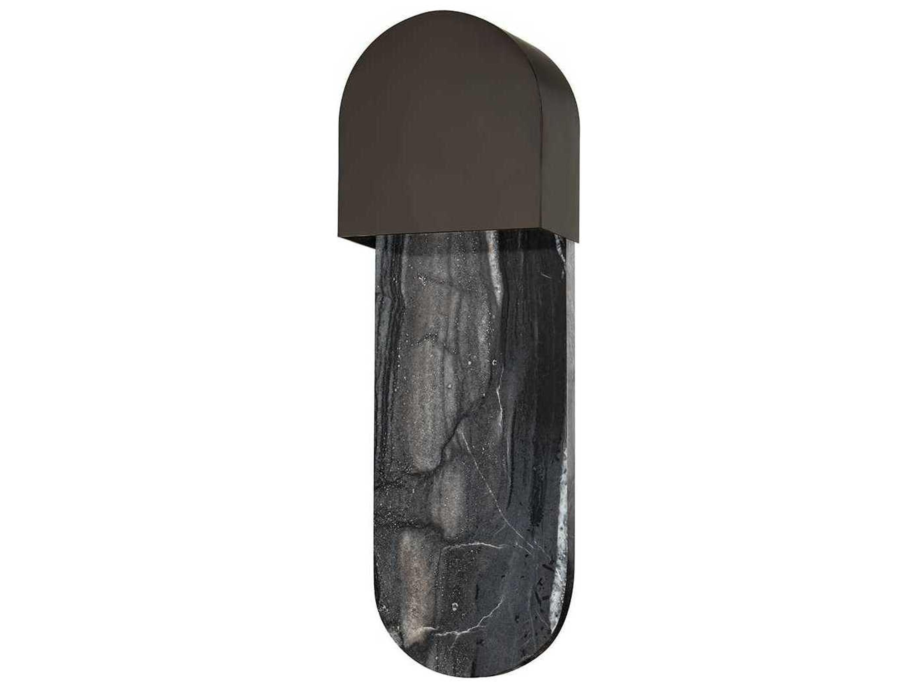 Hobart 1-Light Black Brass Wall Sconce