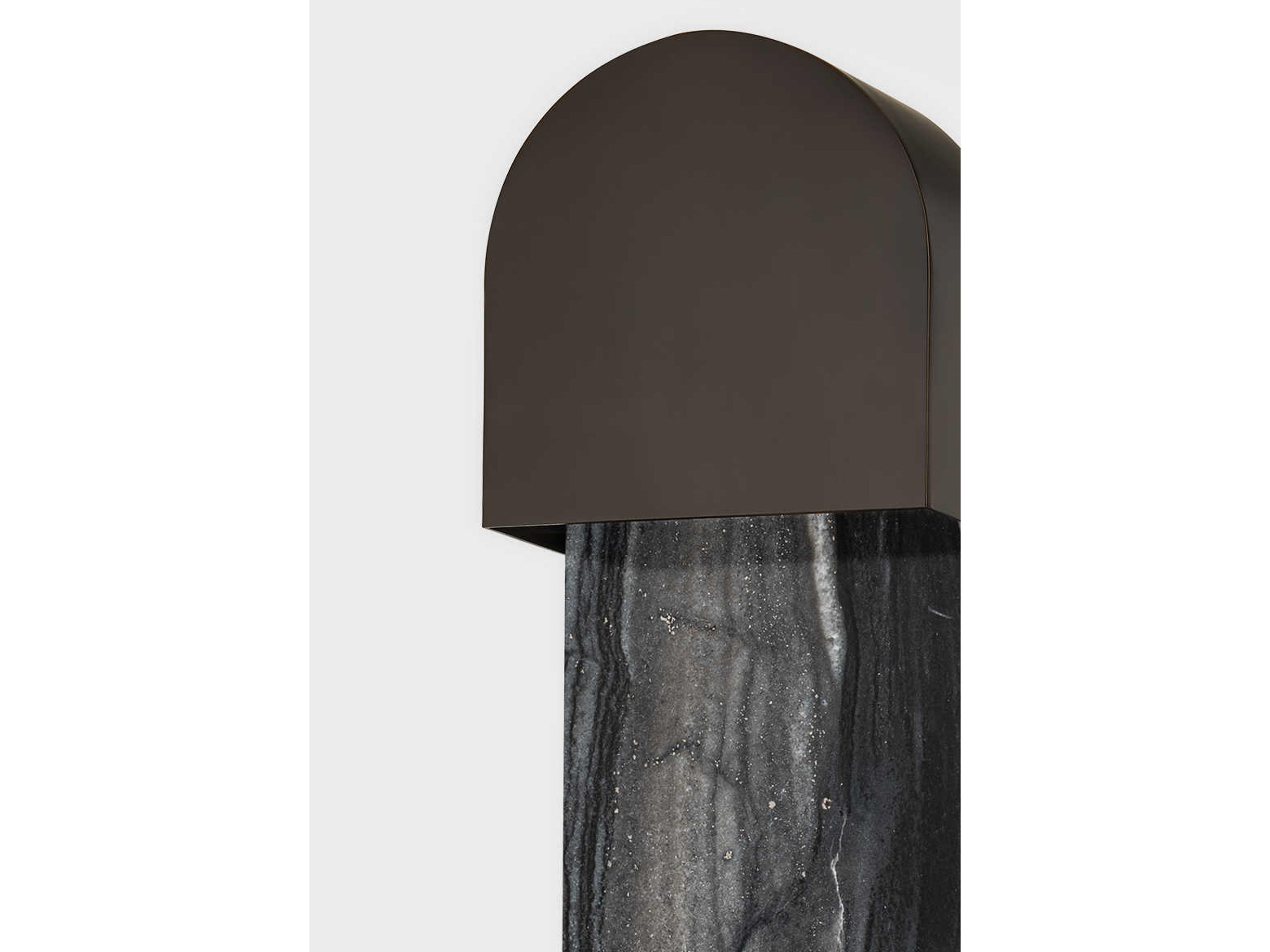 Hudson Valley Hobart 1-Light Black Brass Wall Sconce