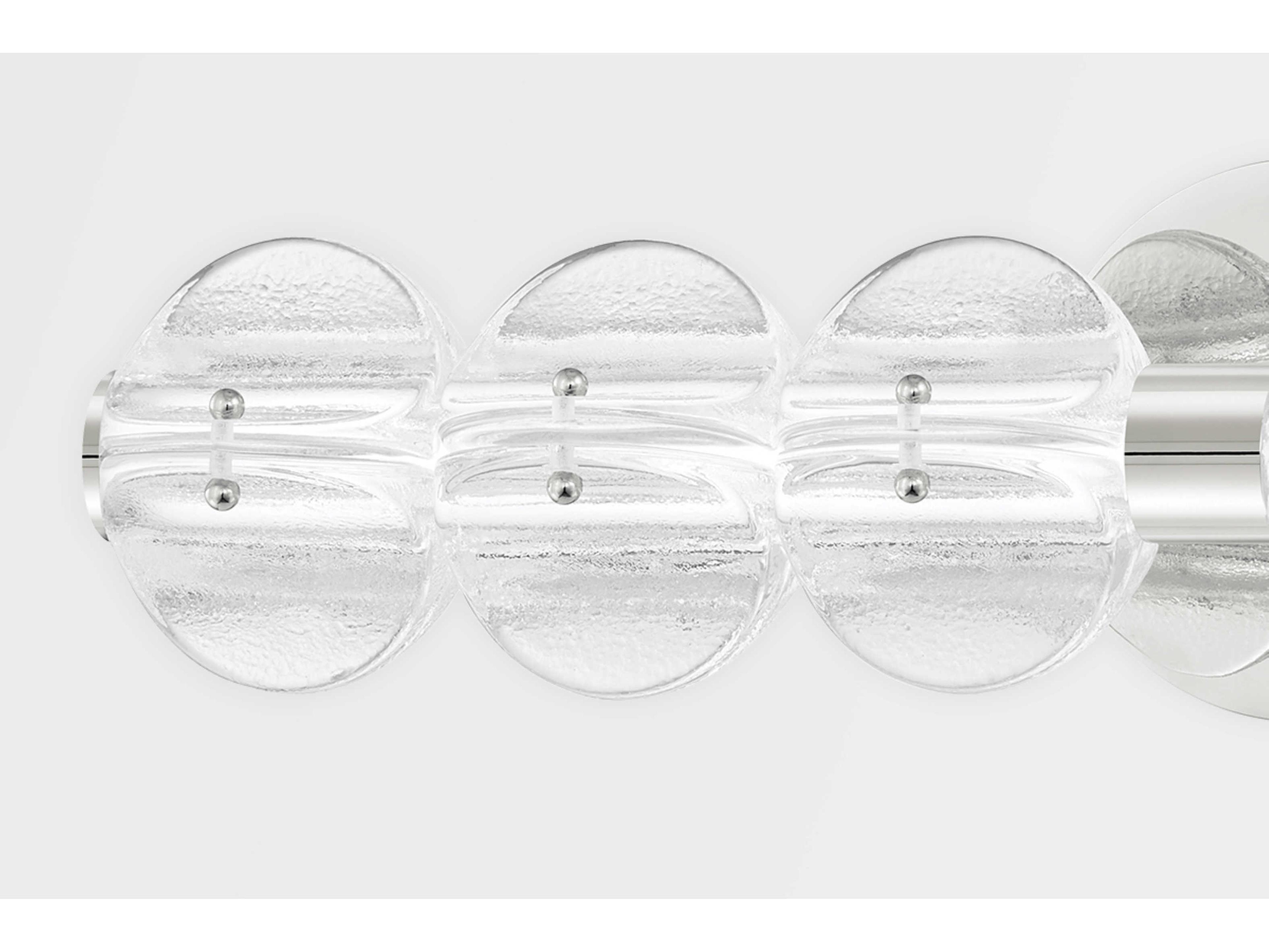 Hudson Valley Lindley 6-Light Polished Nickel Etched Glass LED Vanity Light