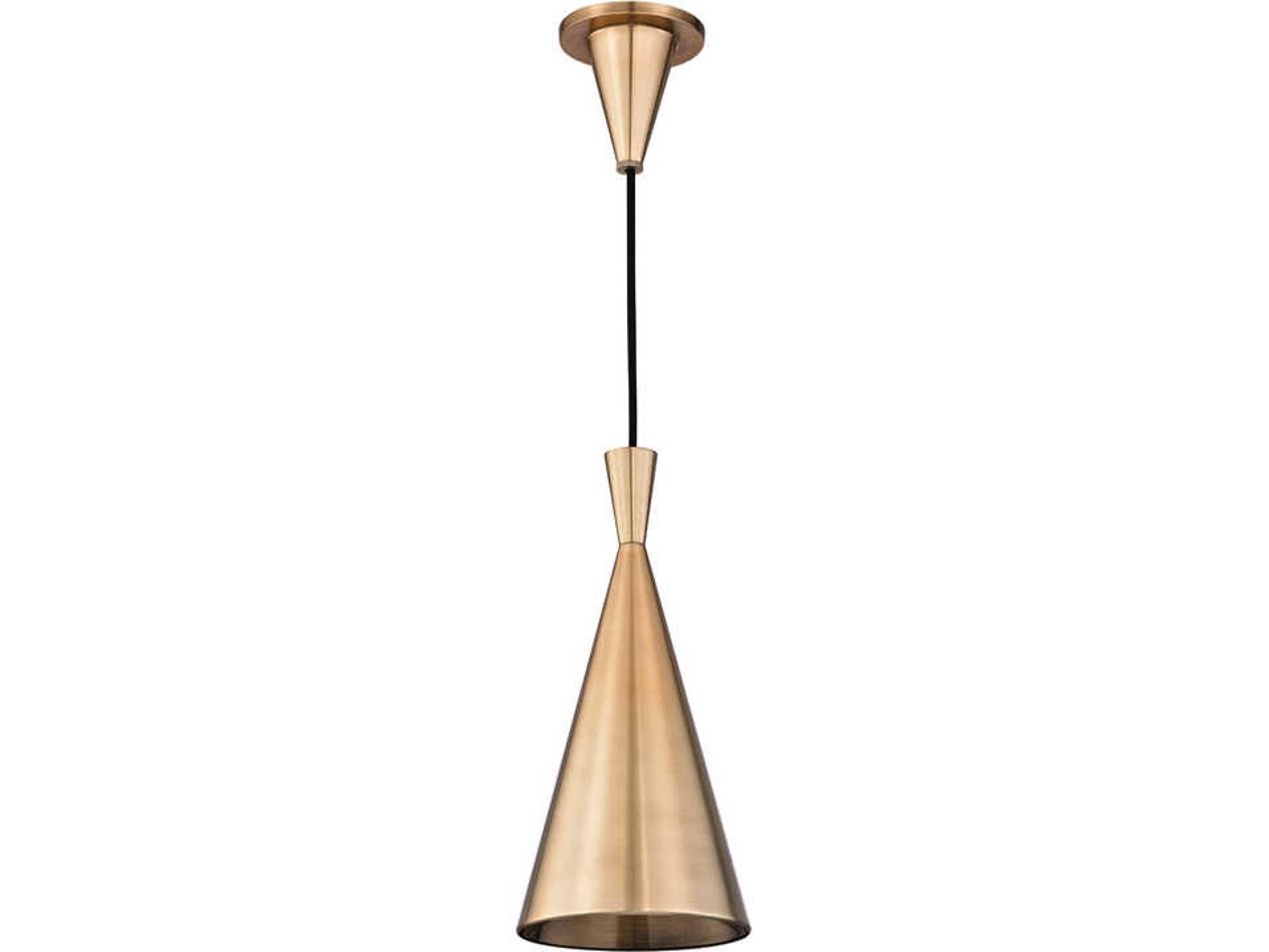 Ovid 1-Light Aged Brass Mini Pendant