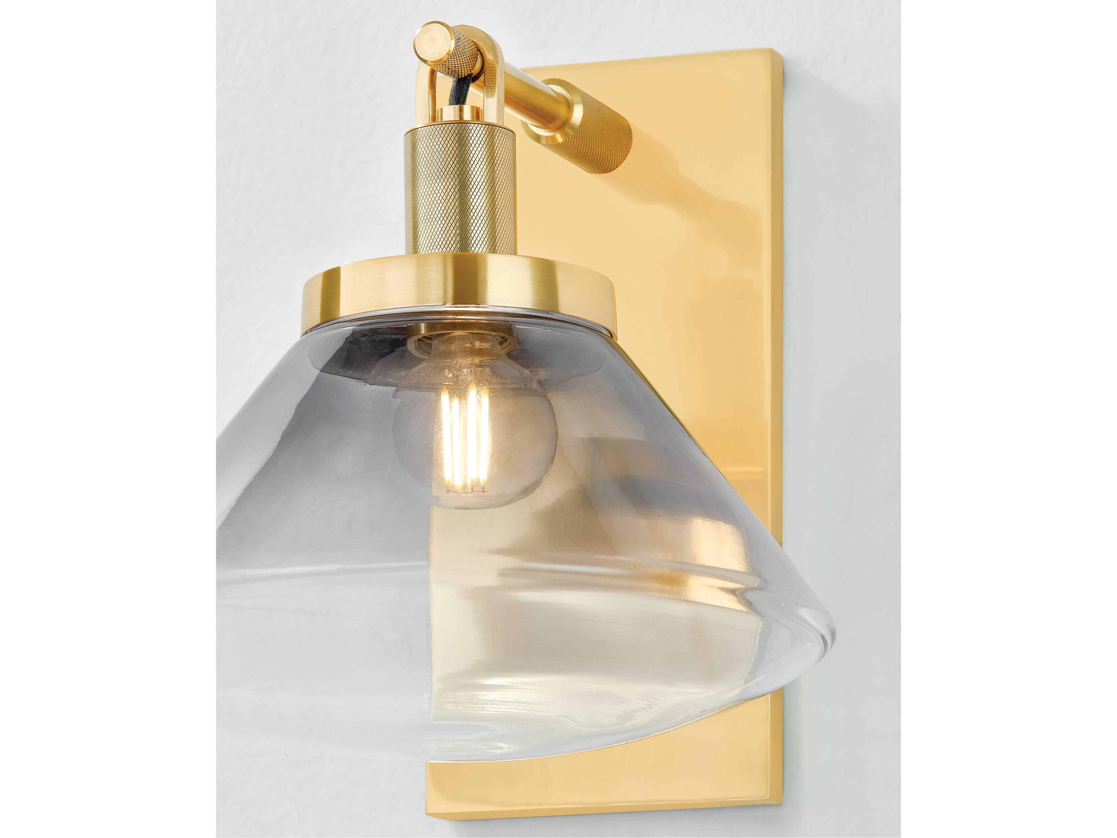 Hudson Valley Mendon 1-Light Aged Brass Wall Sconce