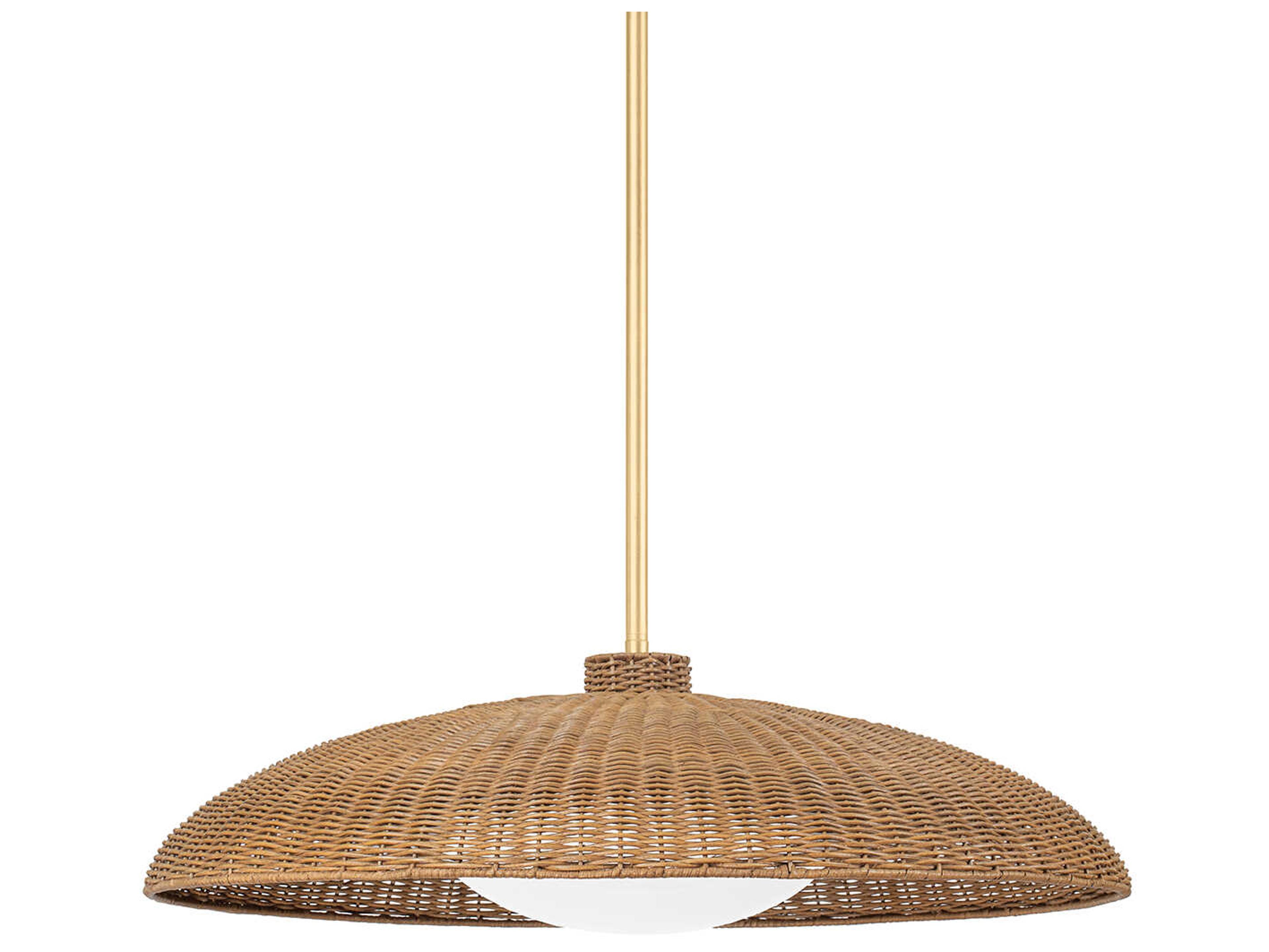 Delano 1-Light Vintage Gold Leaf Brown Glass Dome Globe Pendant