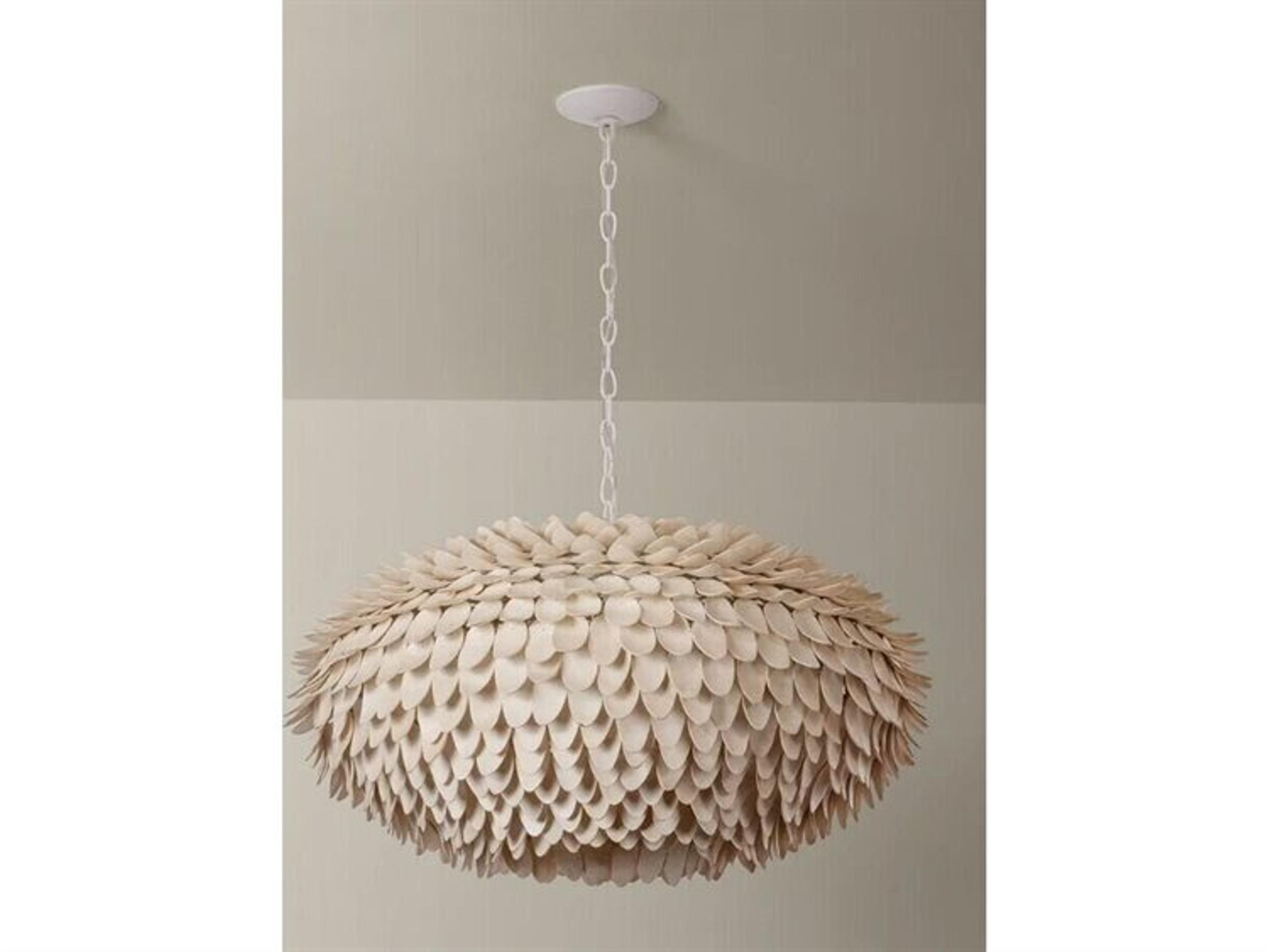 Hudson Valley Alsen 6-Light White Plaster Round Pendant