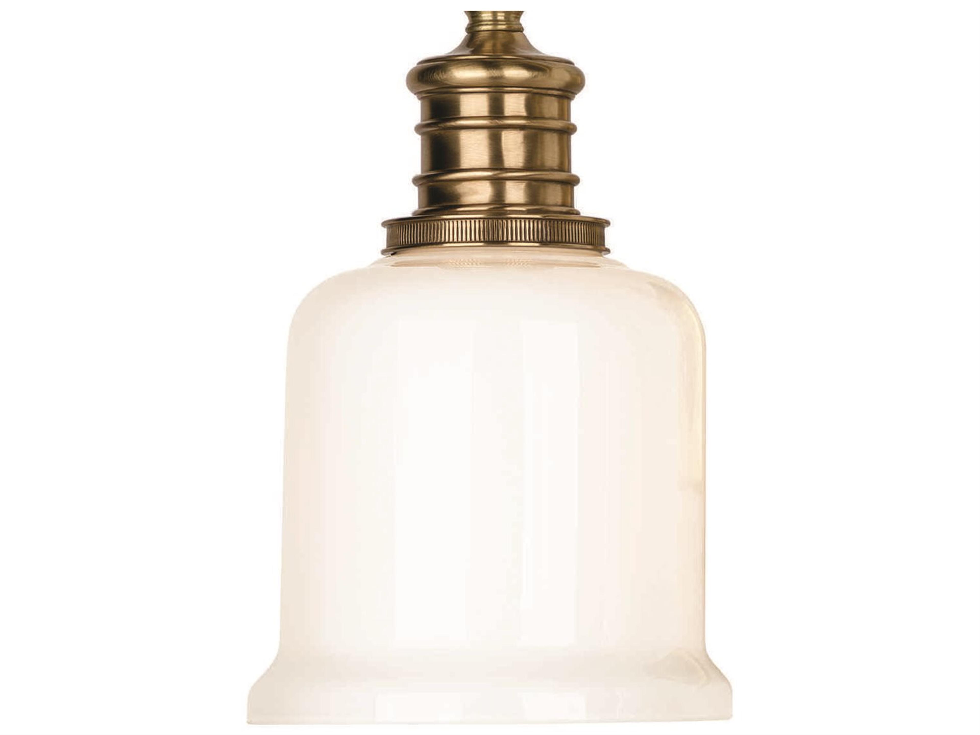 Hudson Valley Keswick 2-Light Aged Brass Off White Glass Vanity Light