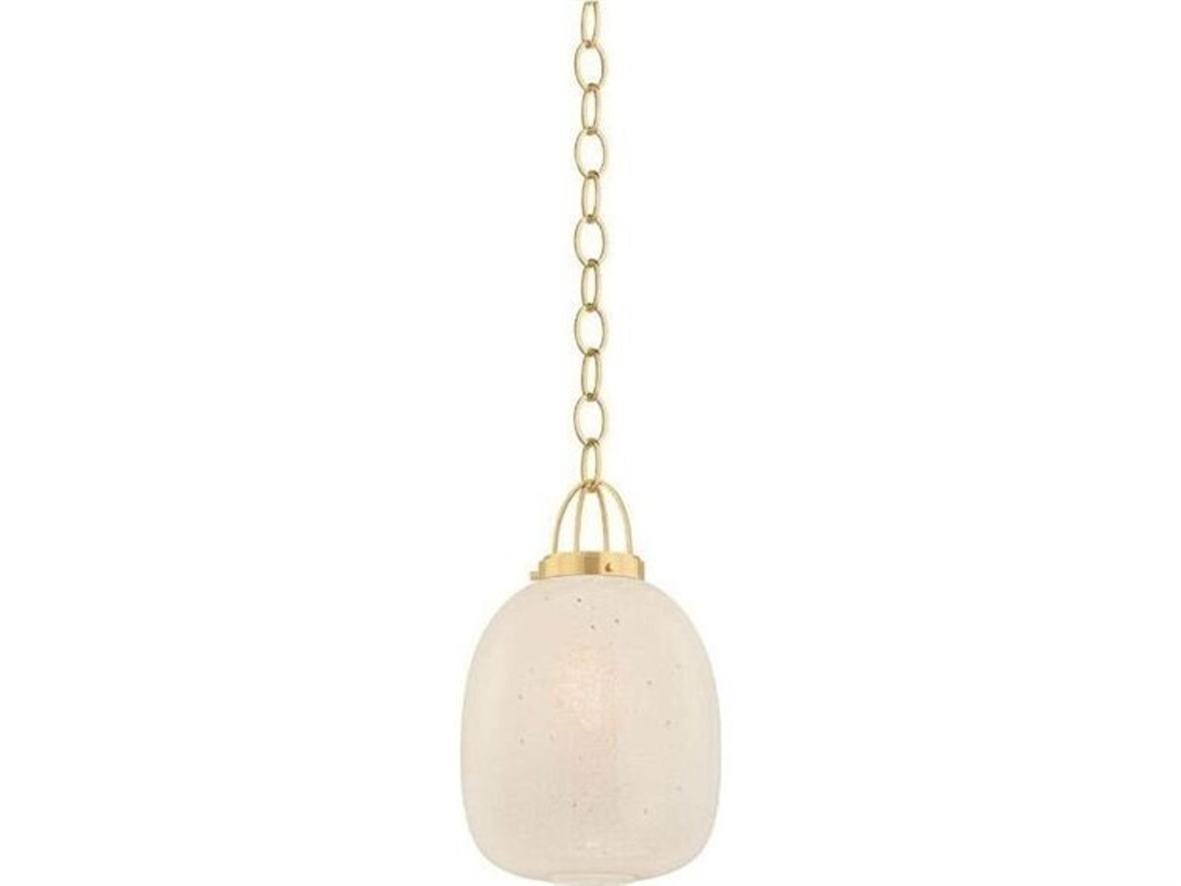 Enosburg 1-Light Aged Brass Round Mini Pendant