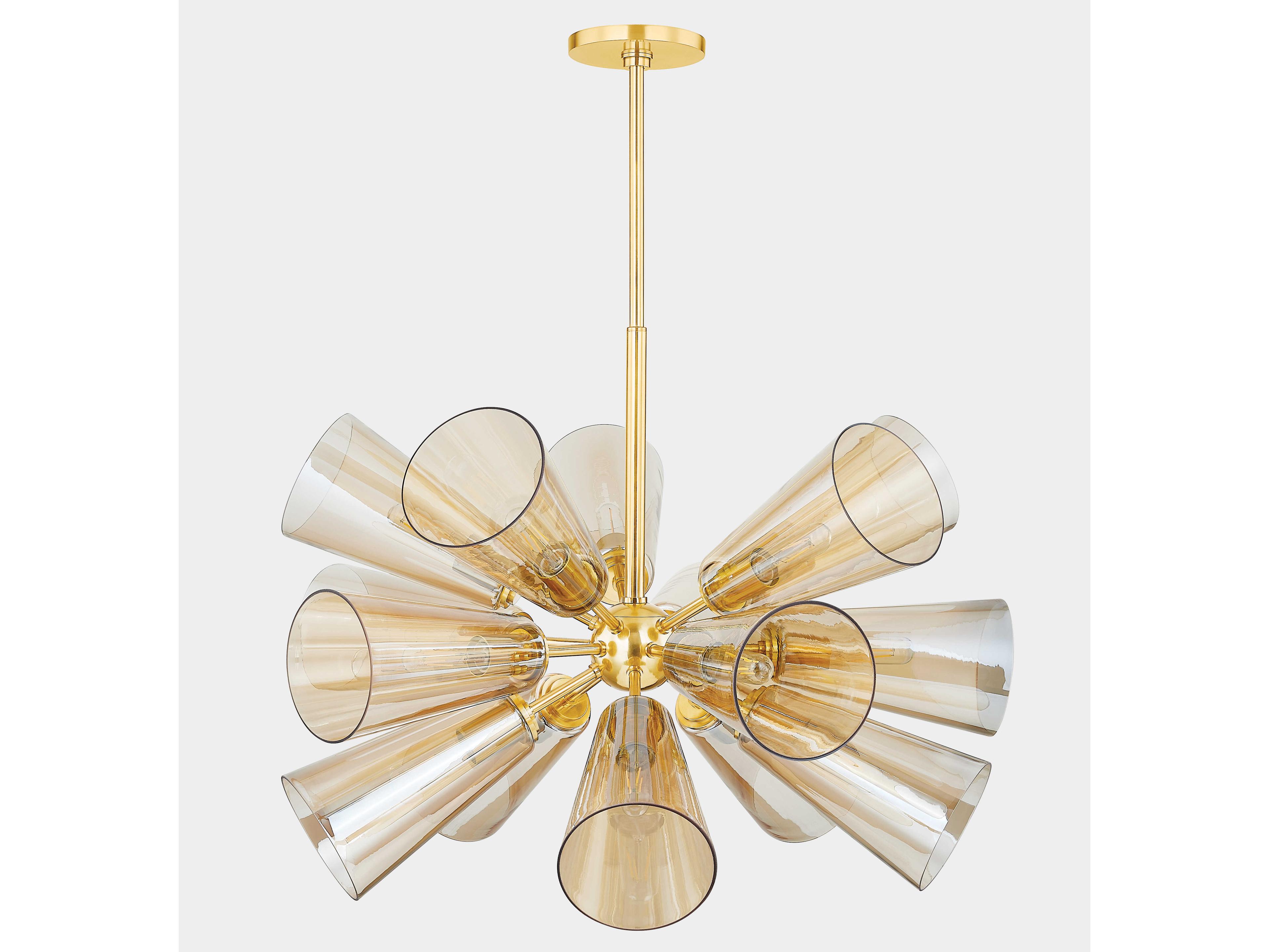 Hudson Valley Hartwood 15-Light Aged Brass Sputnik Pendant