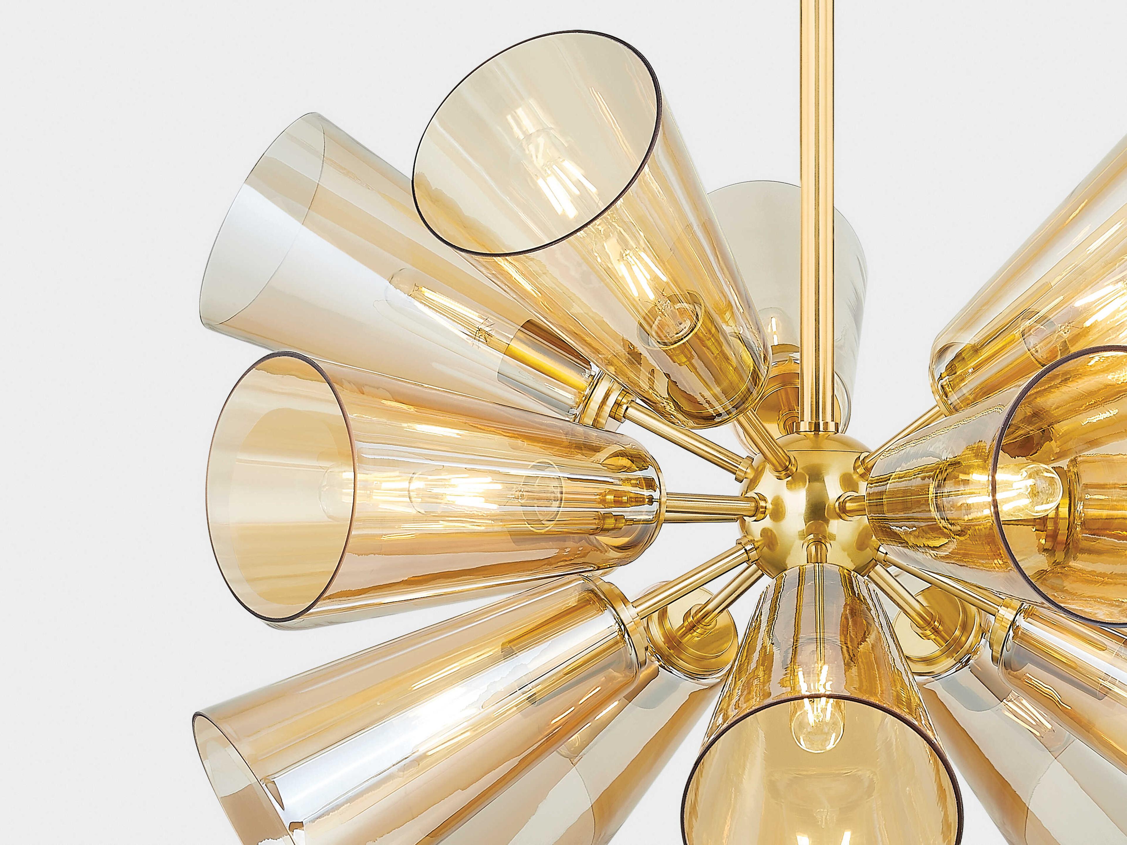 Hudson Valley Hartwood 15-Light Aged Brass Sputnik Pendant