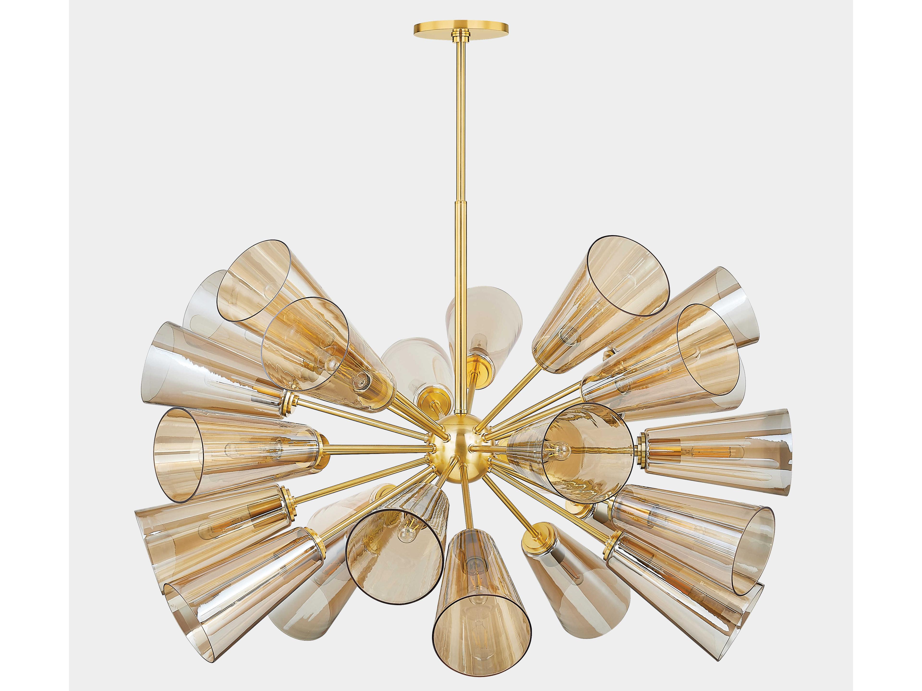 Hudson Valley Hartwood 25-Light Aged Brass Sputnik Pendant