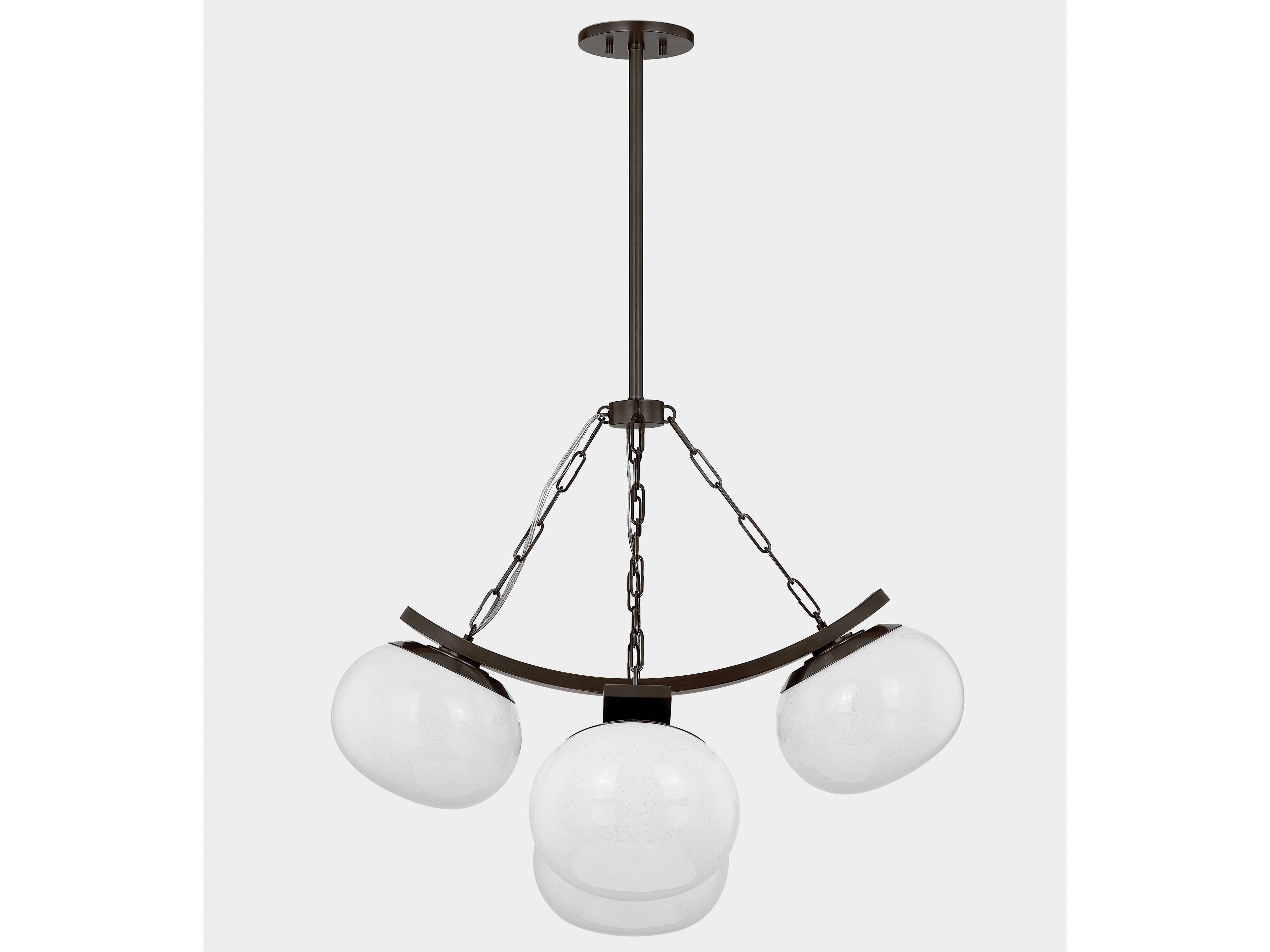 Hudson Valley Duxbury 5-Light Distressed Bronze Black Globe Chandelier