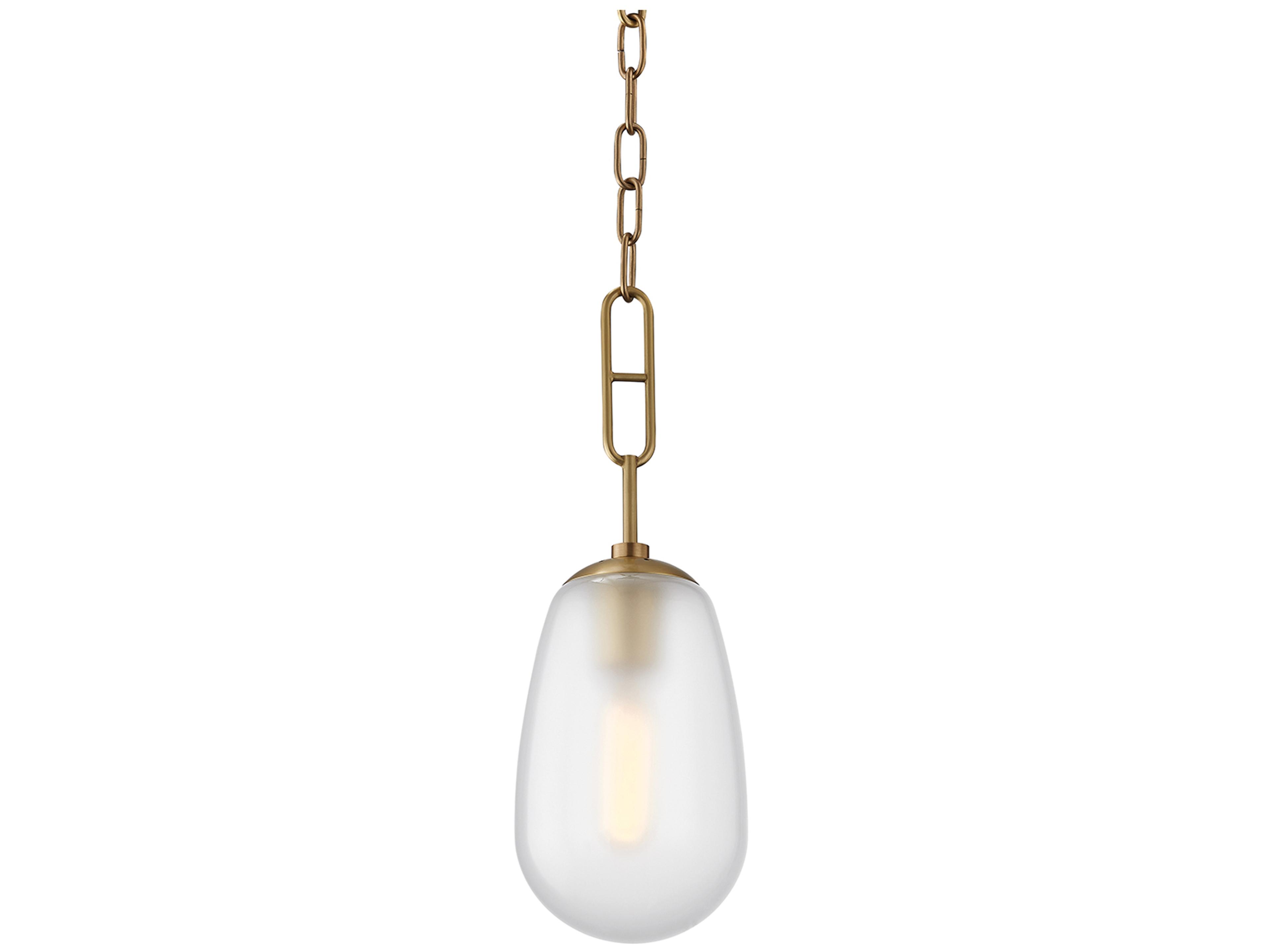 Bruckner 1-Light Aged Brass Mini Pendant