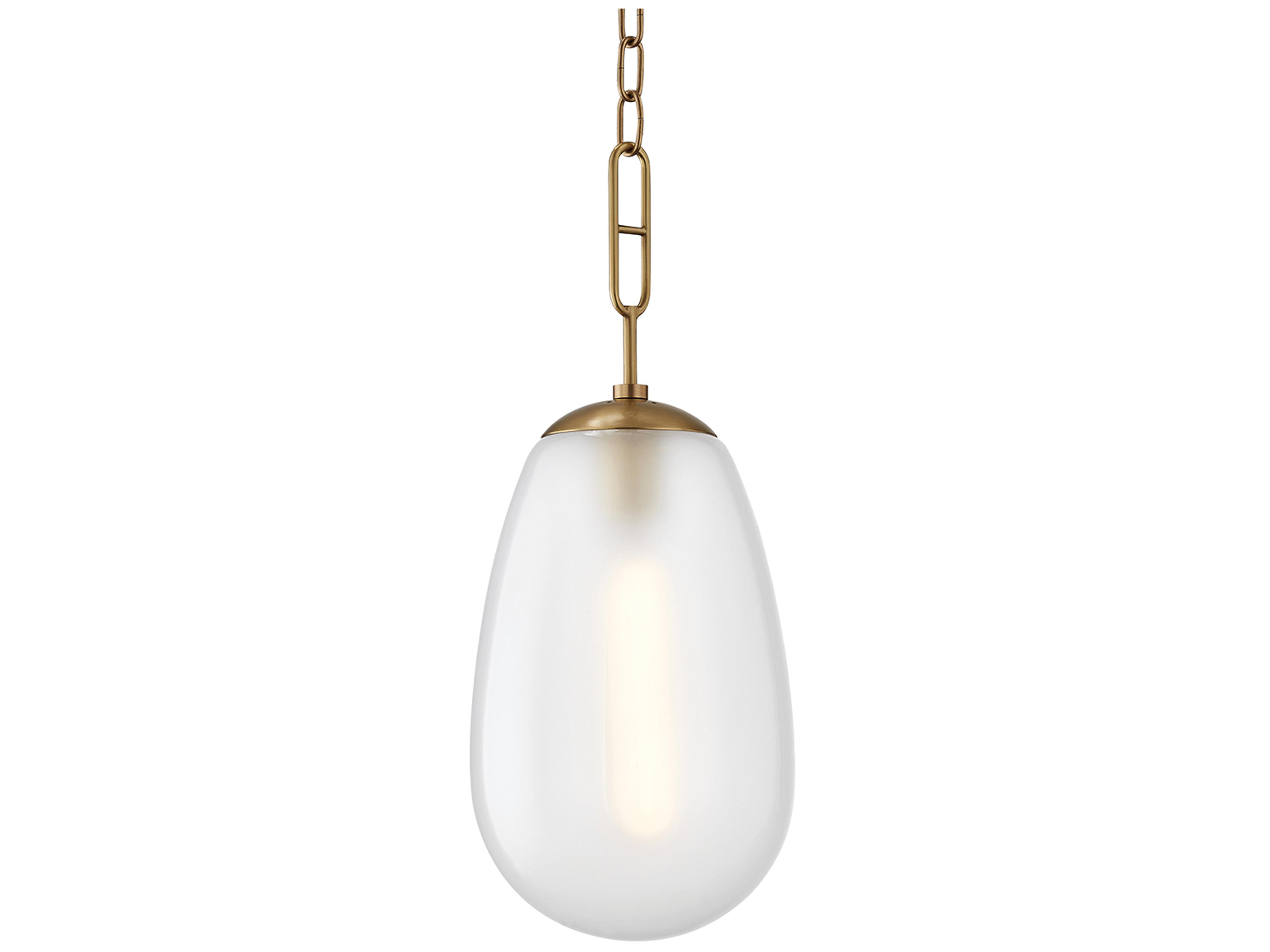 Bruckner 1-Light Aged Brass Mini Pendant