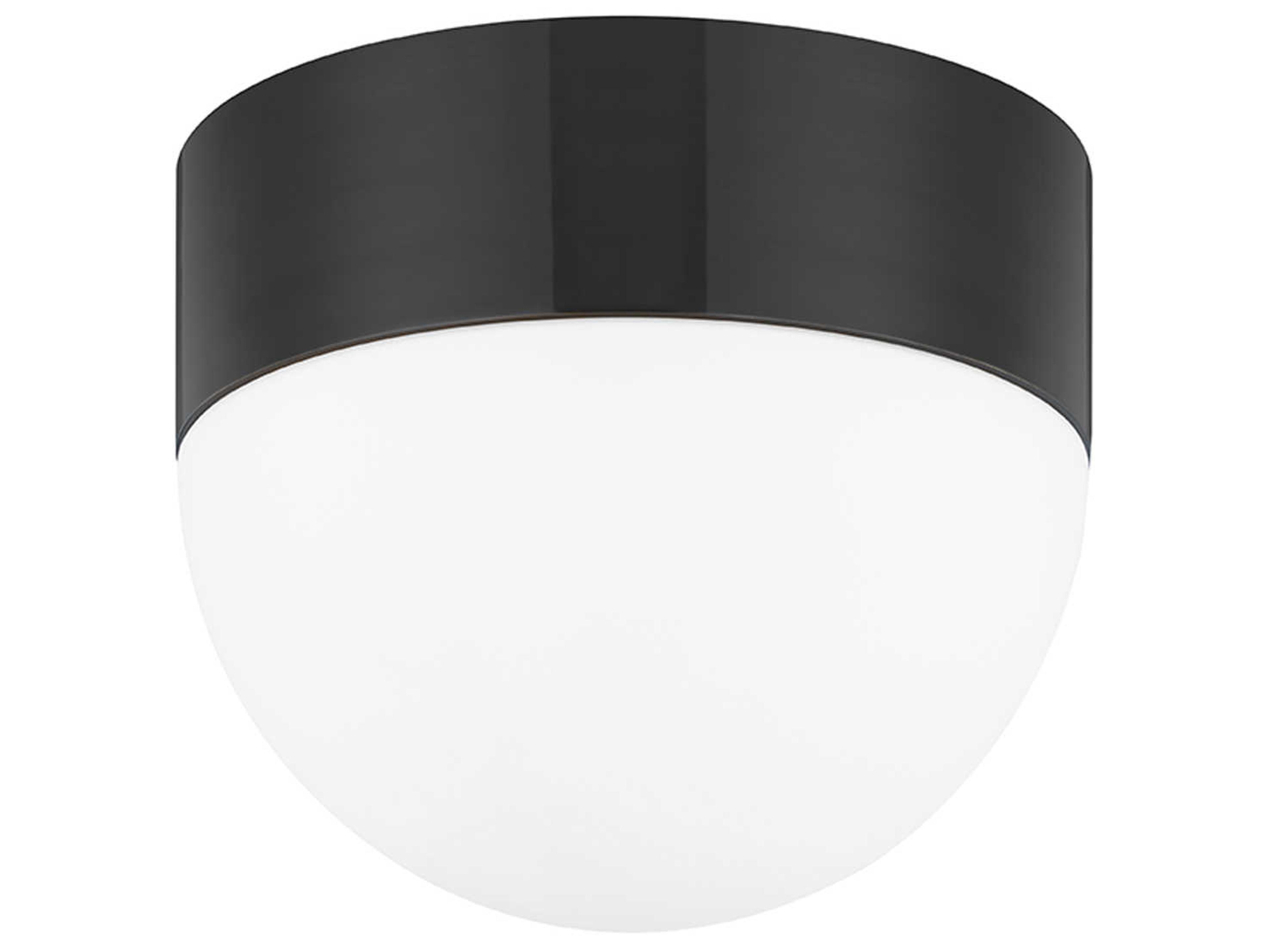 Adams 2-Light Old Bronze Opal Matte Glass Dome Flush Mount