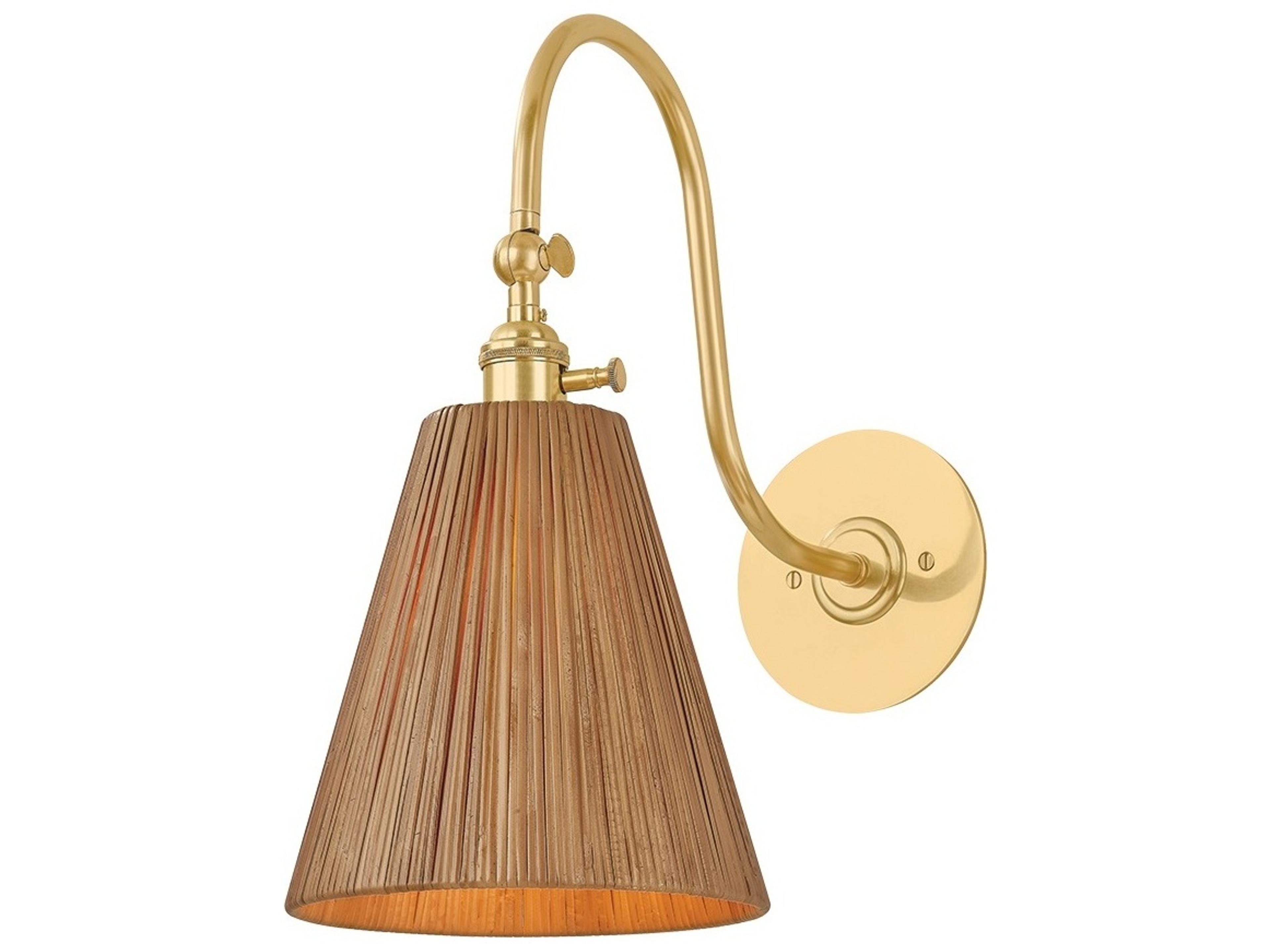 Hudson Valley Ruthin 1-Light Aged Brass Wall Sconce