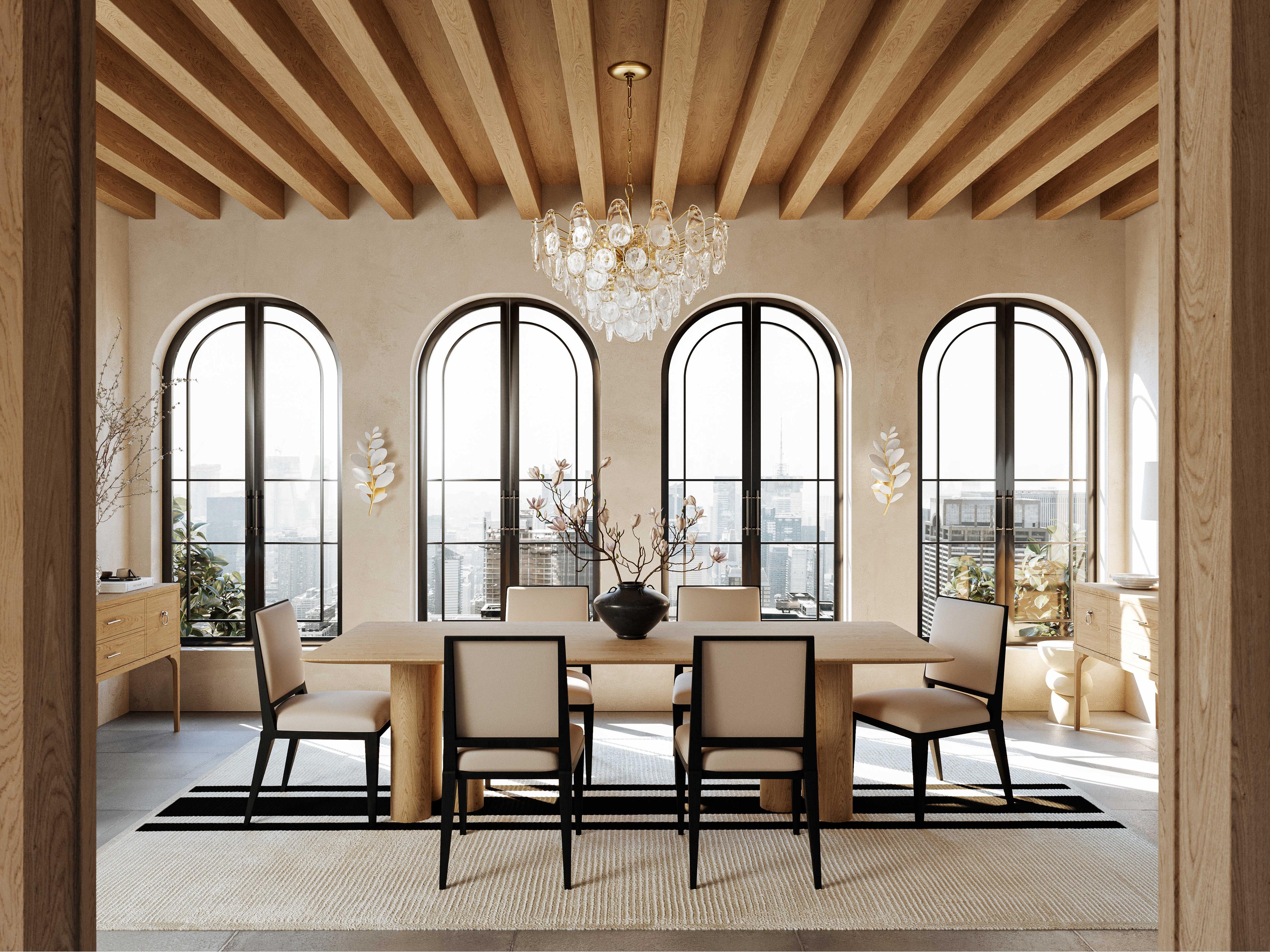 Hudson Valley Marabec 3-Light Vintage Gold Leaf White Plaster Brass Wall Sconce