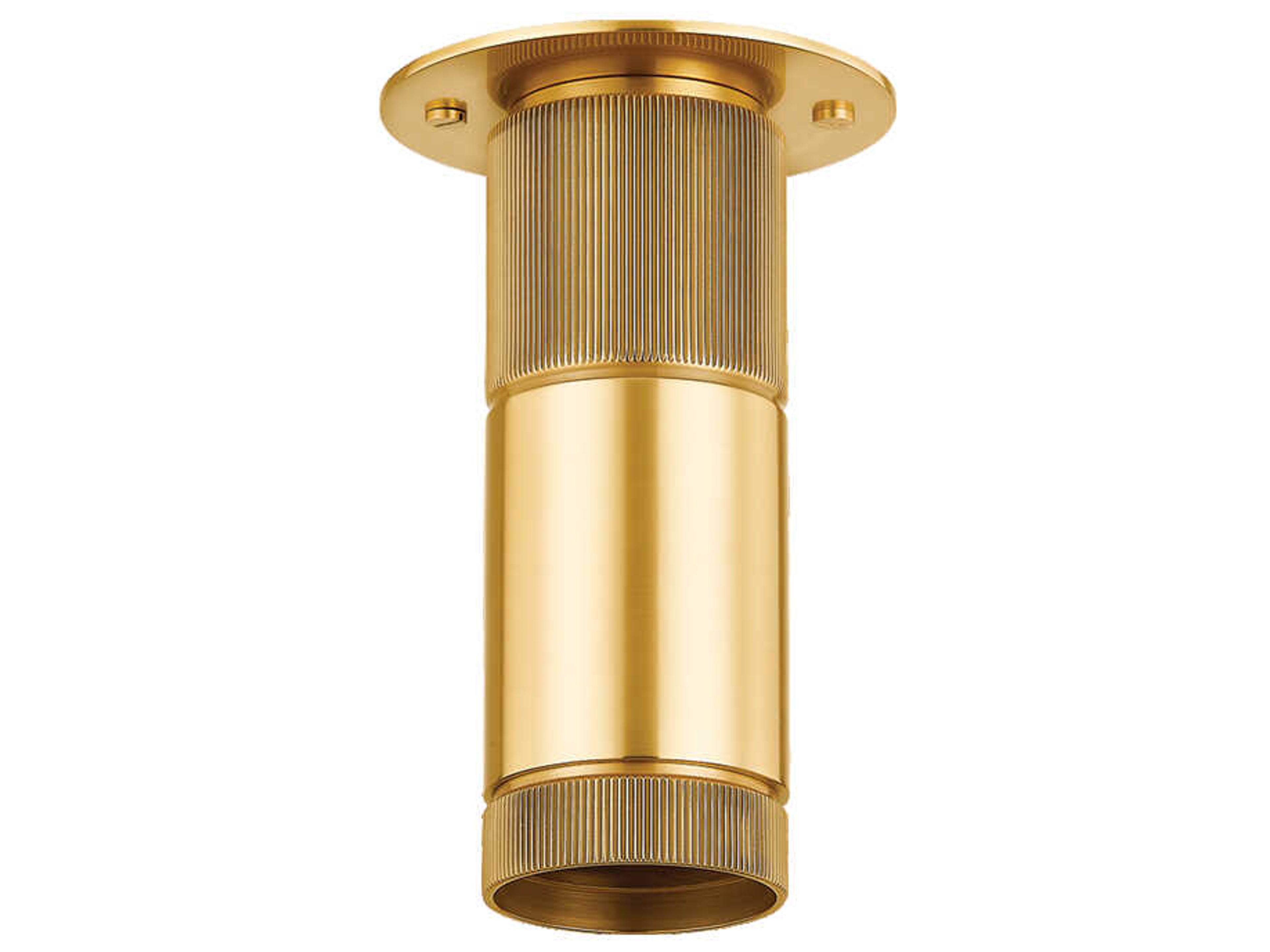 Dighton 1-Light Aged Brass Cylinder Flush Mount