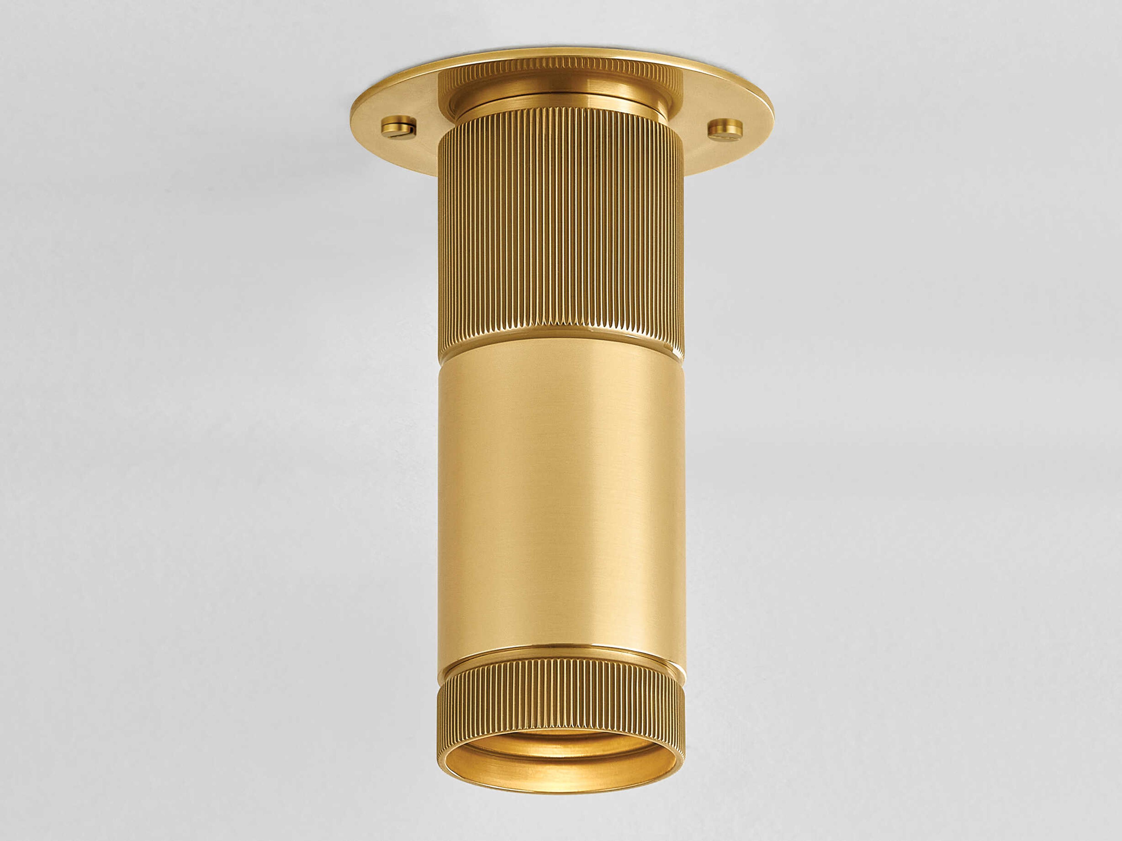 Hudson Valley Dighton 1-Light Aged Brass Cylinder Flush Mount